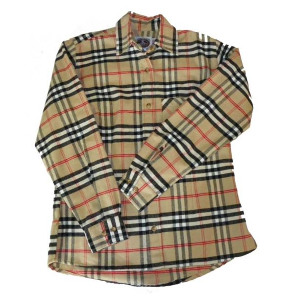 Johnson Woolen Mills Women's Green Mountain Flannel Shirt - Soft & Warm Plaid Flannel Button-Up for Outdoor Adventures & Casual Wear