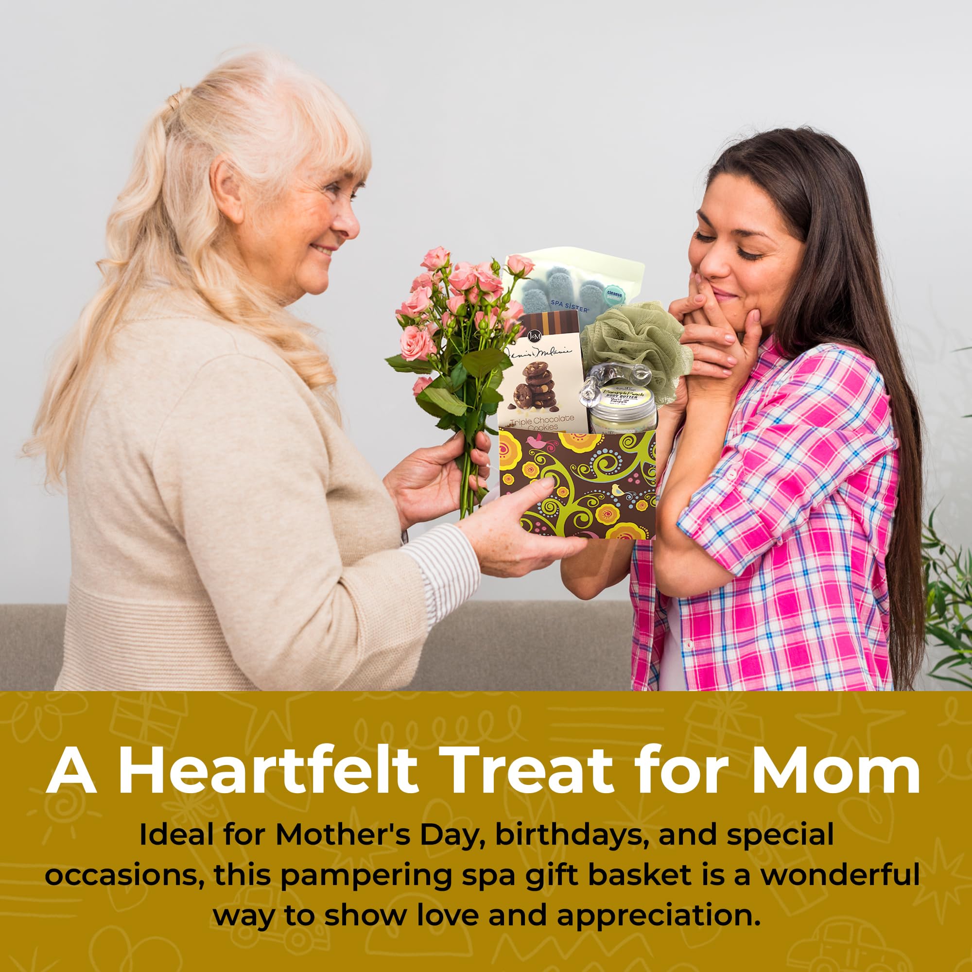 Premium Spa Gift Basket for Mother's Day - Relaxing Women's Gifts for Home & Office