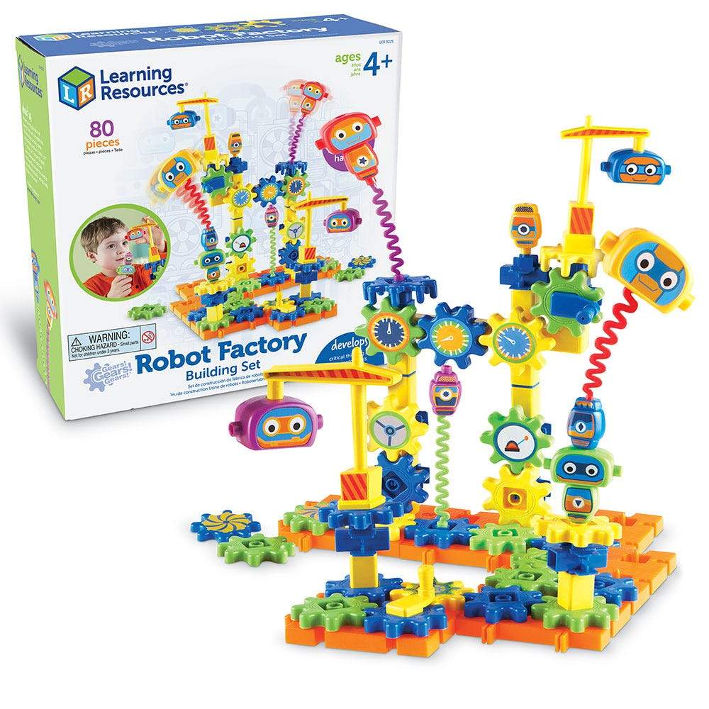 Gears! Gears! Gears!® Robot Factory Building Set - STEM Educational Toy for Kids Ages 3-8 - Creative Construction Kit for Classroom & Home Learning Play