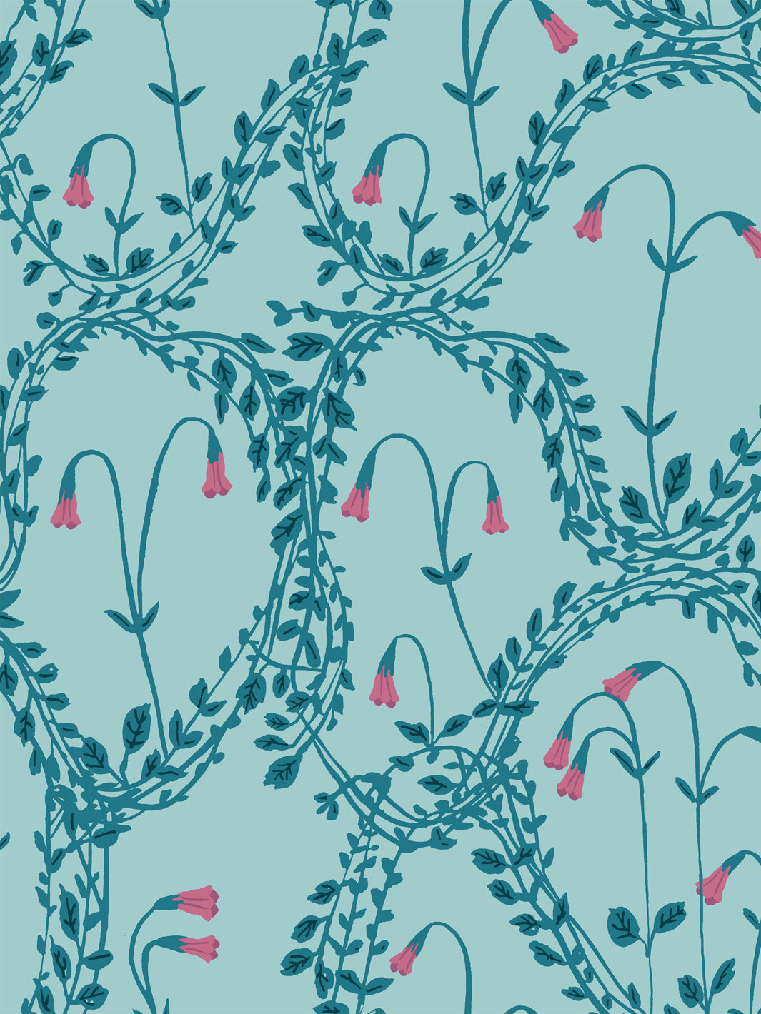 Linnea Wallpaper by Sarah Jessica Parker - Sky Blue Floral Design - Perfect for Living Room, Bedroom & Nursery Decor