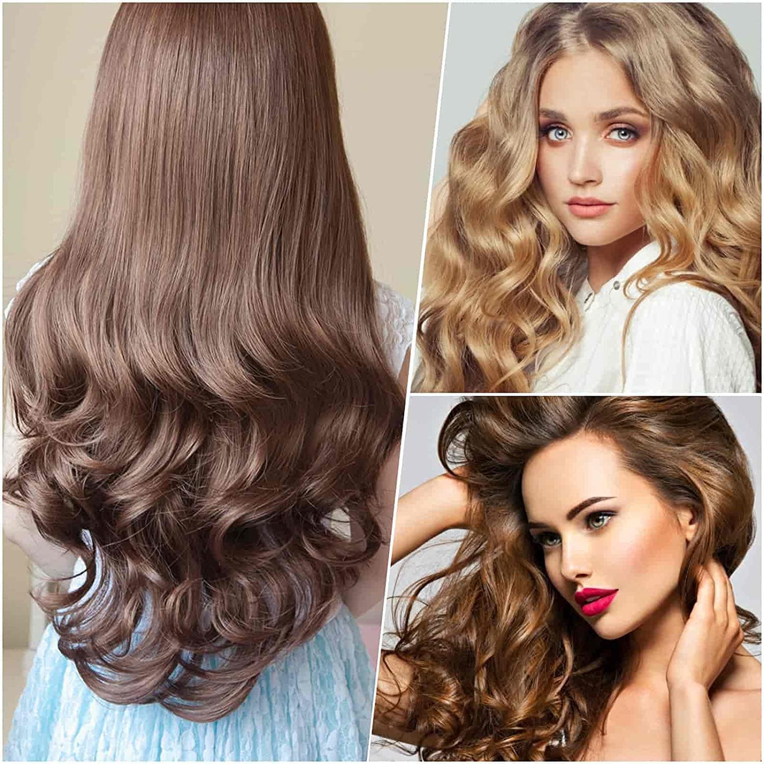 APOEM Jumbo Hair Rollers 6 Pack - Large Self Grip Salon Hair Curlers for Women & Girls - Perfect for Voluminous Curls, Updos & Heatless Styling at Home or Salon