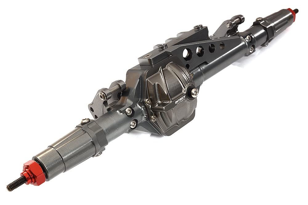 Integy C28762GUN Billet Aluminum Rear Axle Assembly for Axial 1/10 Wraith 2.2 RC Crawler - Heavy Duty Off-Road Upgrade for Rock Crawling & Trail Adventures