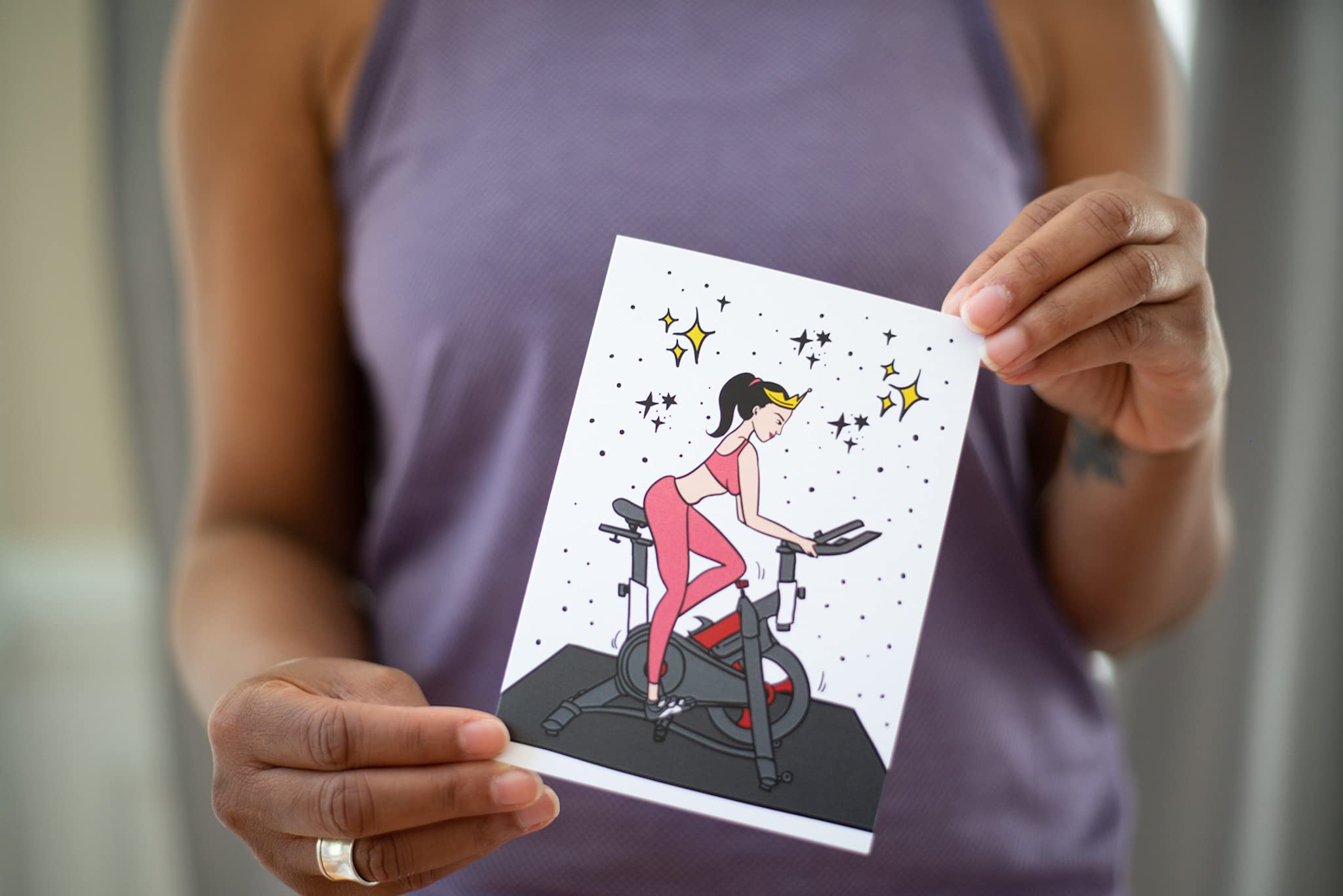 Pelo Lover Inspired Greeting Card - Perfect for Cycling Queen, Fitness Enthusiast, Mom & Spin Lover | Birthday, Thank You & Appreciation Gift for Peloton Riders