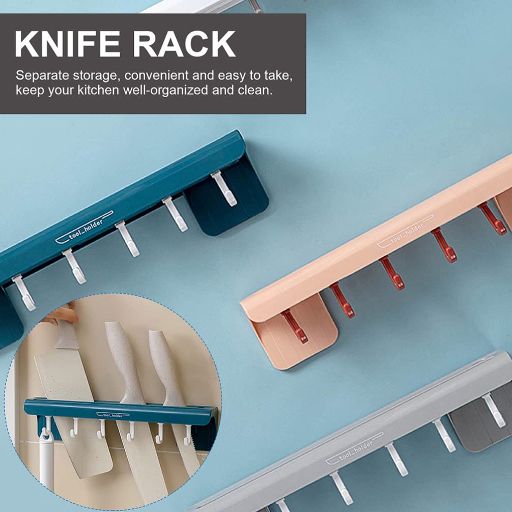 Wall-Mounted Kitchen Utensil Rack - Drilling ABS Cookware Organizer with Hanging Storage Shelf for Shovels and Tools, Perfect for Small Kitchen Space Organization