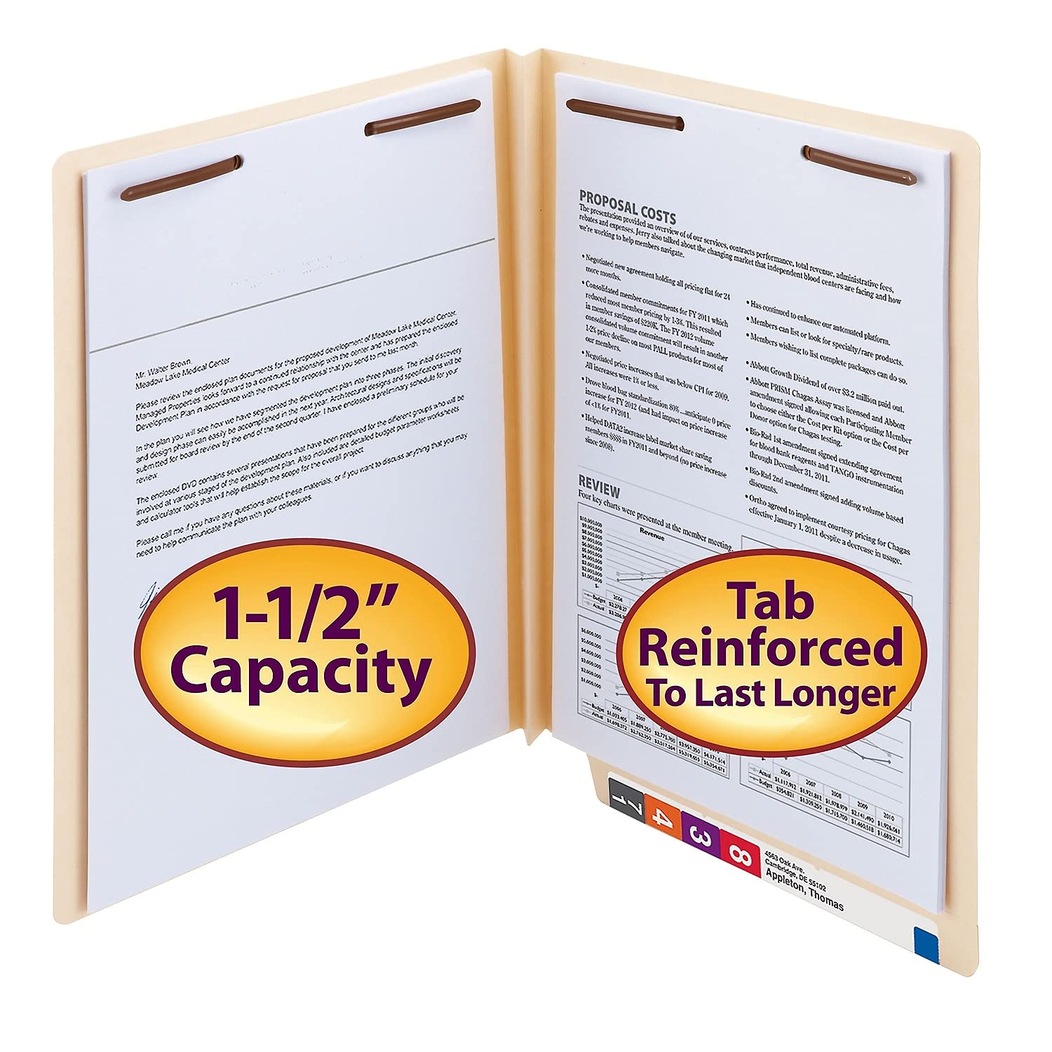 Smead Heavy Duty W-Fold Expansion File Folders SMD34276 - Letter Size, 2