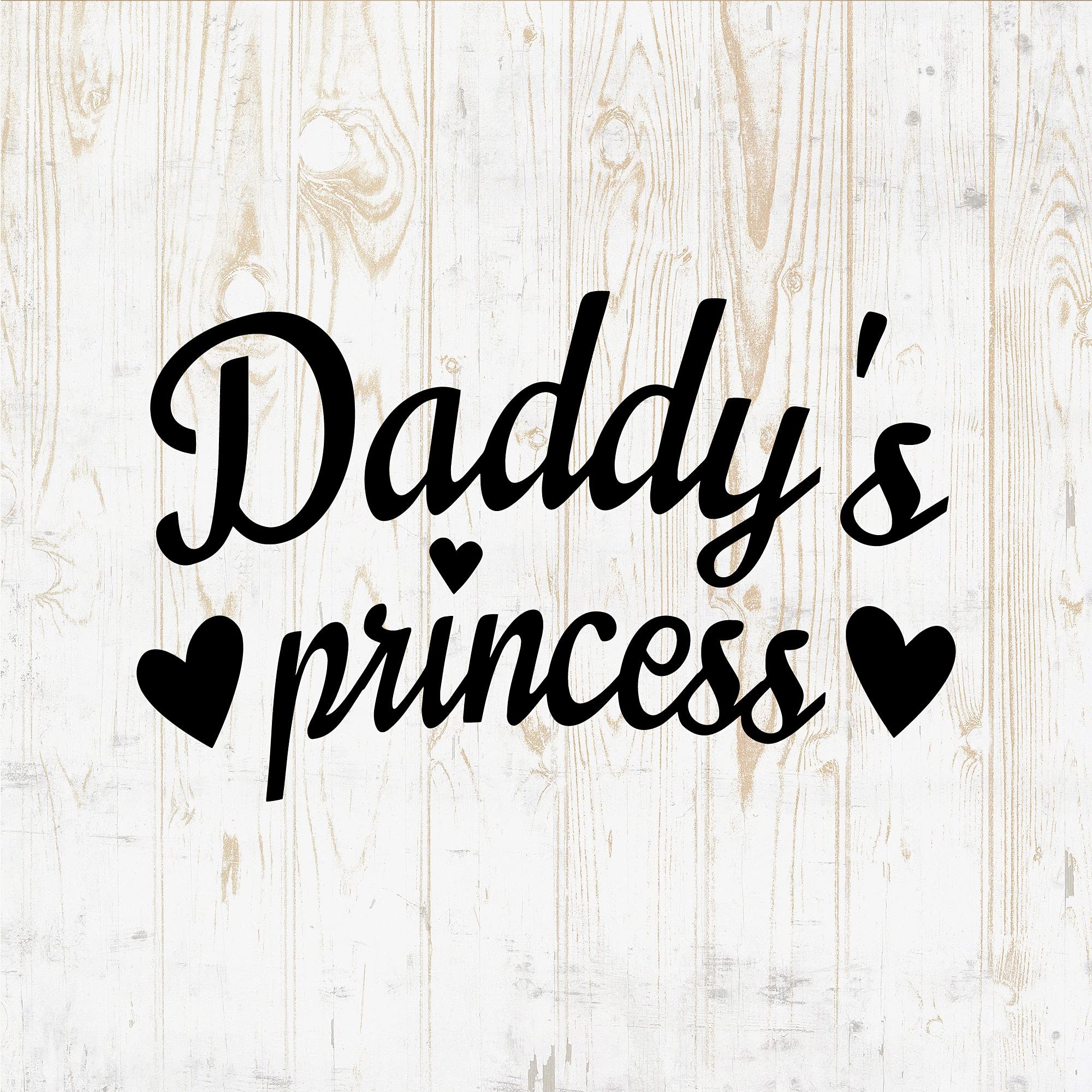 Daddy's Princess 6-Inch Vinyl Stickers - Baby Quote Nursery Decals for Wall, Car, Home, Bike, Bottle, Phone & Laptop - Perfect for Newborn, Toddler & Child Room Decor (DWSV5)