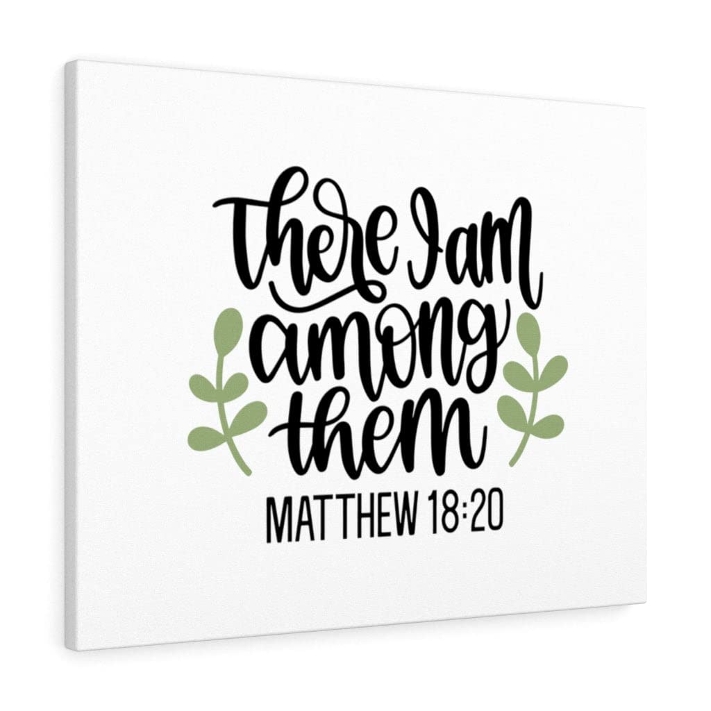 Christian Wall Art with Bible Verse - Matthew 18:20 Scripture Print | Ready to Hang Home Decor for Living Room, Bedroom & Church | Express Your Love Gifts for Christians