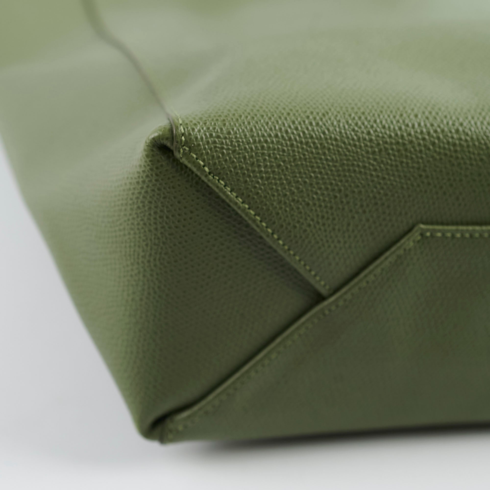Celine Green Leather Tote Bag with Adjustable Strap - Stylish Handbag for Women, Work, Travel & Everyday Use