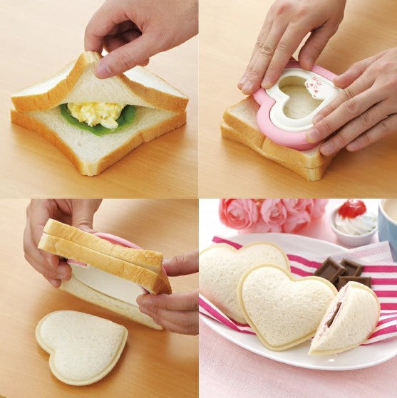 Heart-Shaped Sandwich Cutter with Edge Sealing - Perfect for Lunch Boxes, Picnics & Romantic Date Meals