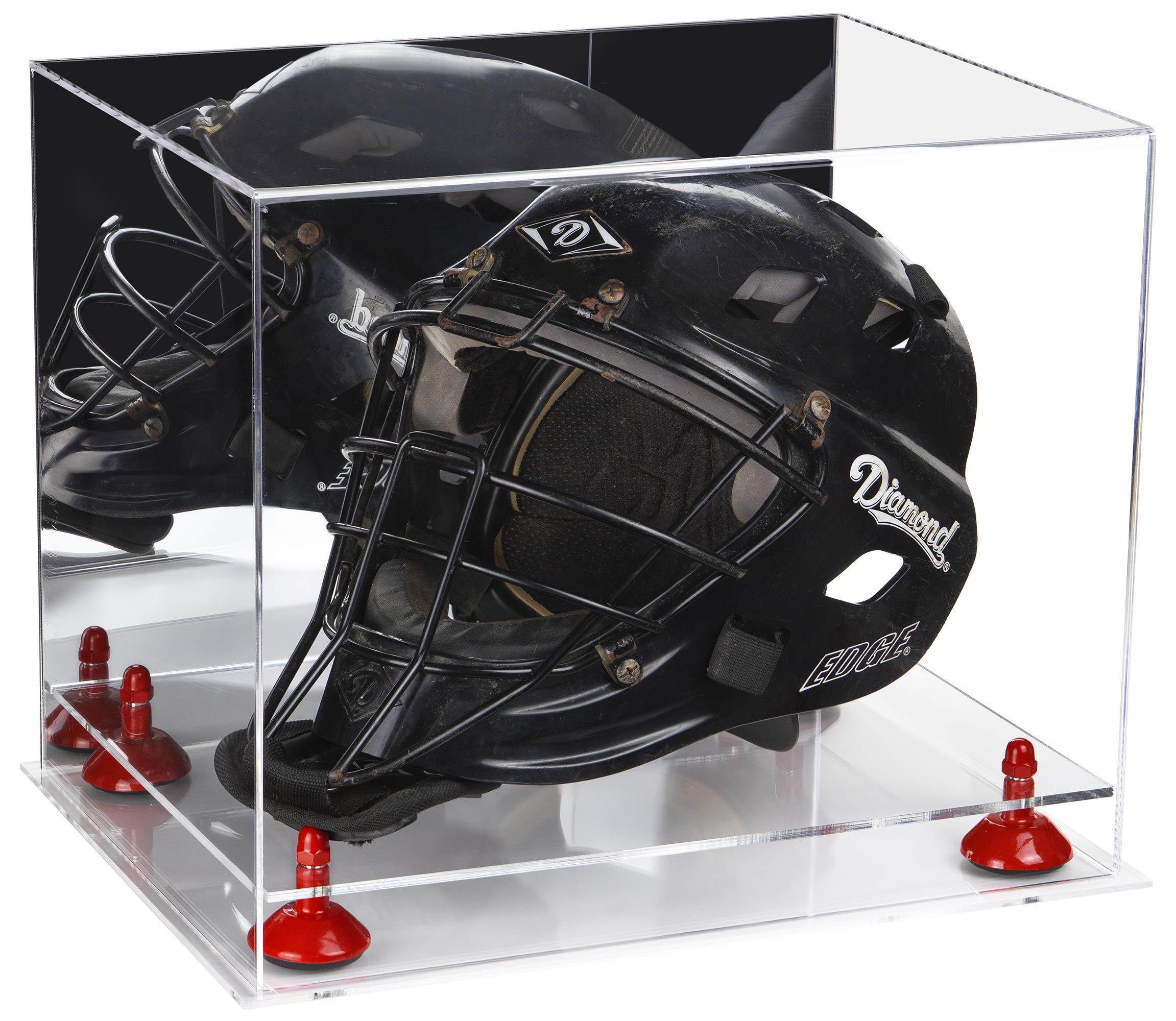 Premium Acrylic Display Case for Hockey Goalie Helmets - Perfect for Showcasing Collectibles & Memorabilia in Home, Office, or Sports Bar Decor