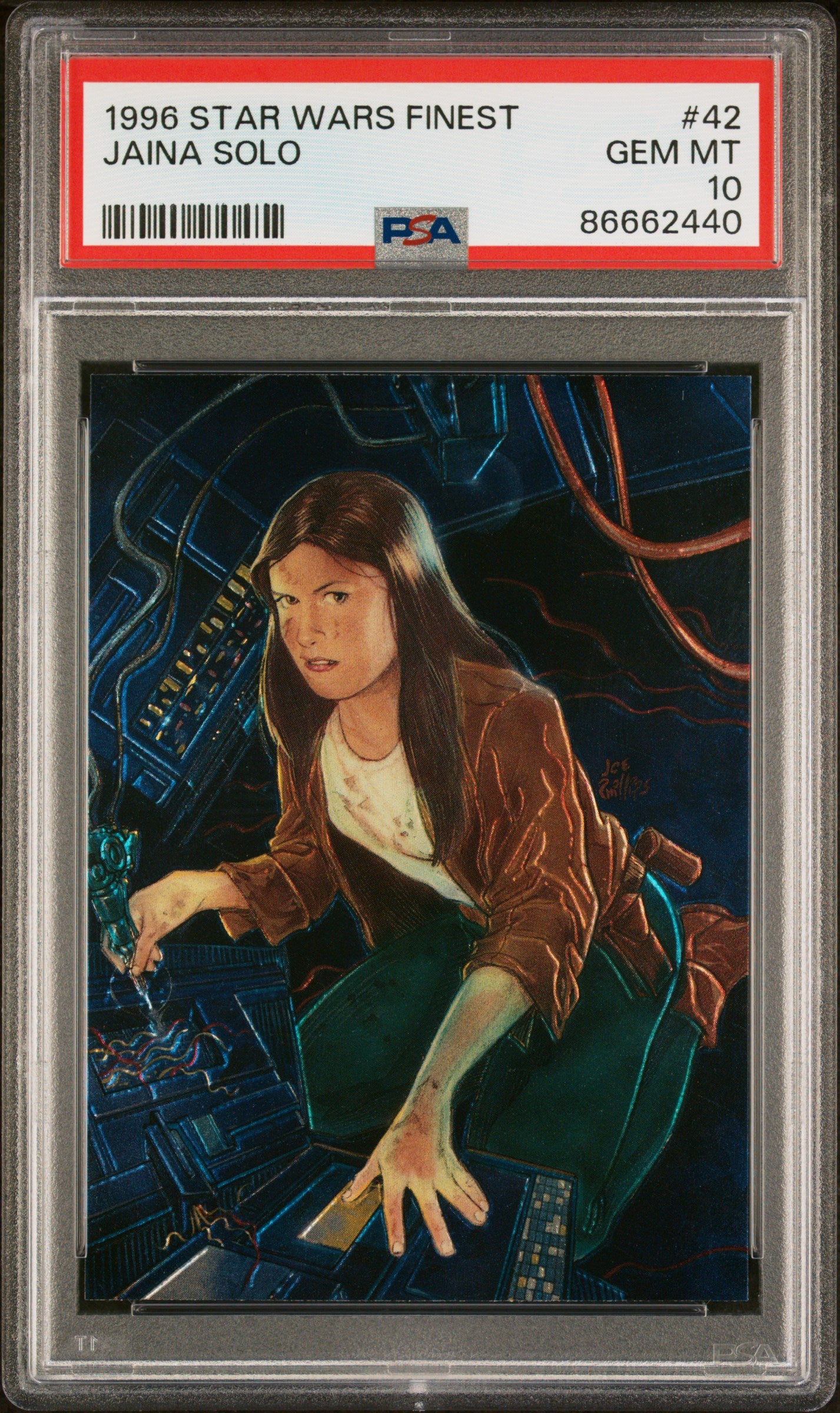 1996 STAR WARS FINEST JAINA SOLO #42 PSA 10 GEM MINT Trading Card - Rare Collectible for Star Wars Fans & Card Investors - Perfect for Display, Collection & Investment Portfolio