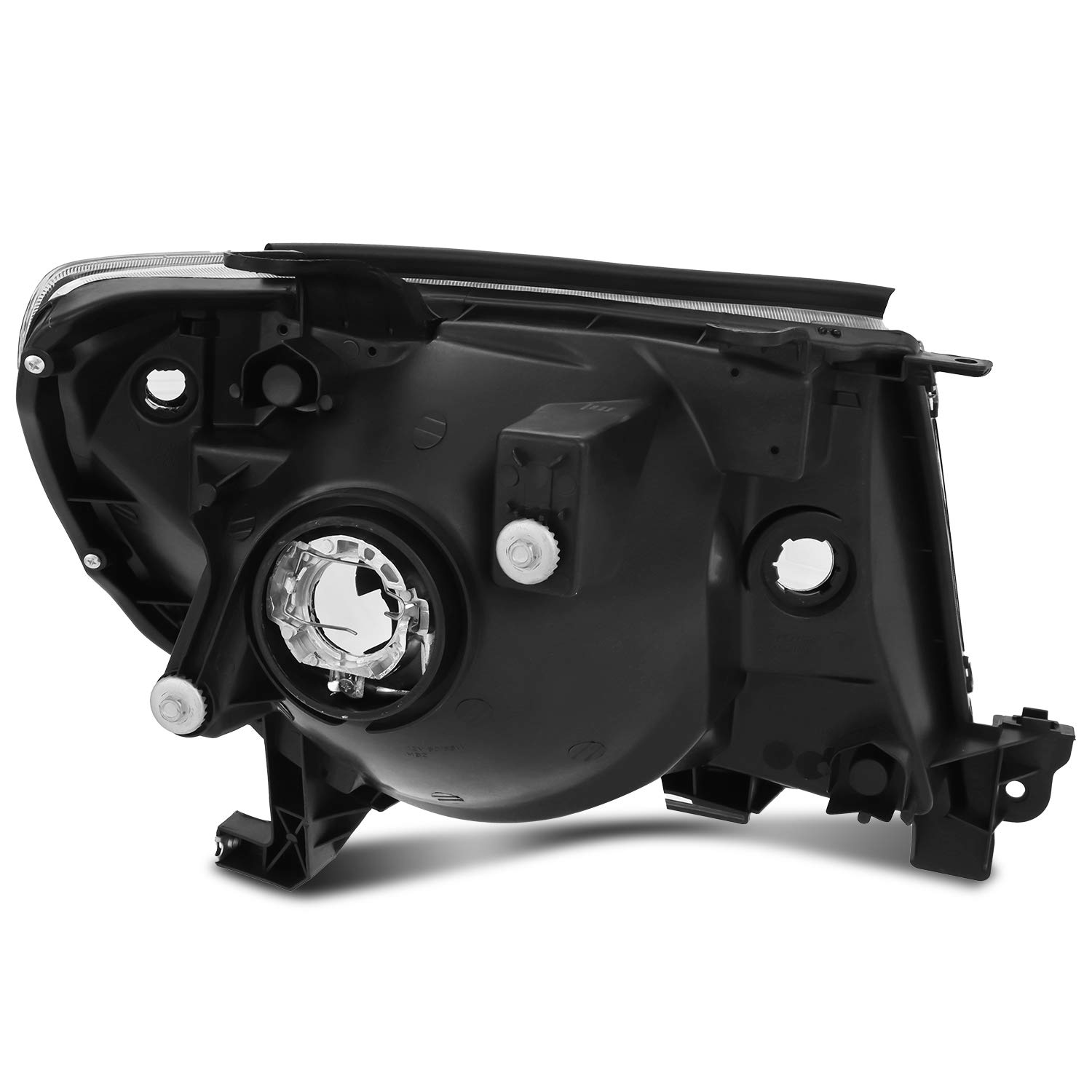 2005-2011 Toyota Tacoma Headlight Assembly - Chrome Housing with Amber Reflector & Clear Lens | Replacement Headlamps for Improved Night Driving & Off-Road Visibility