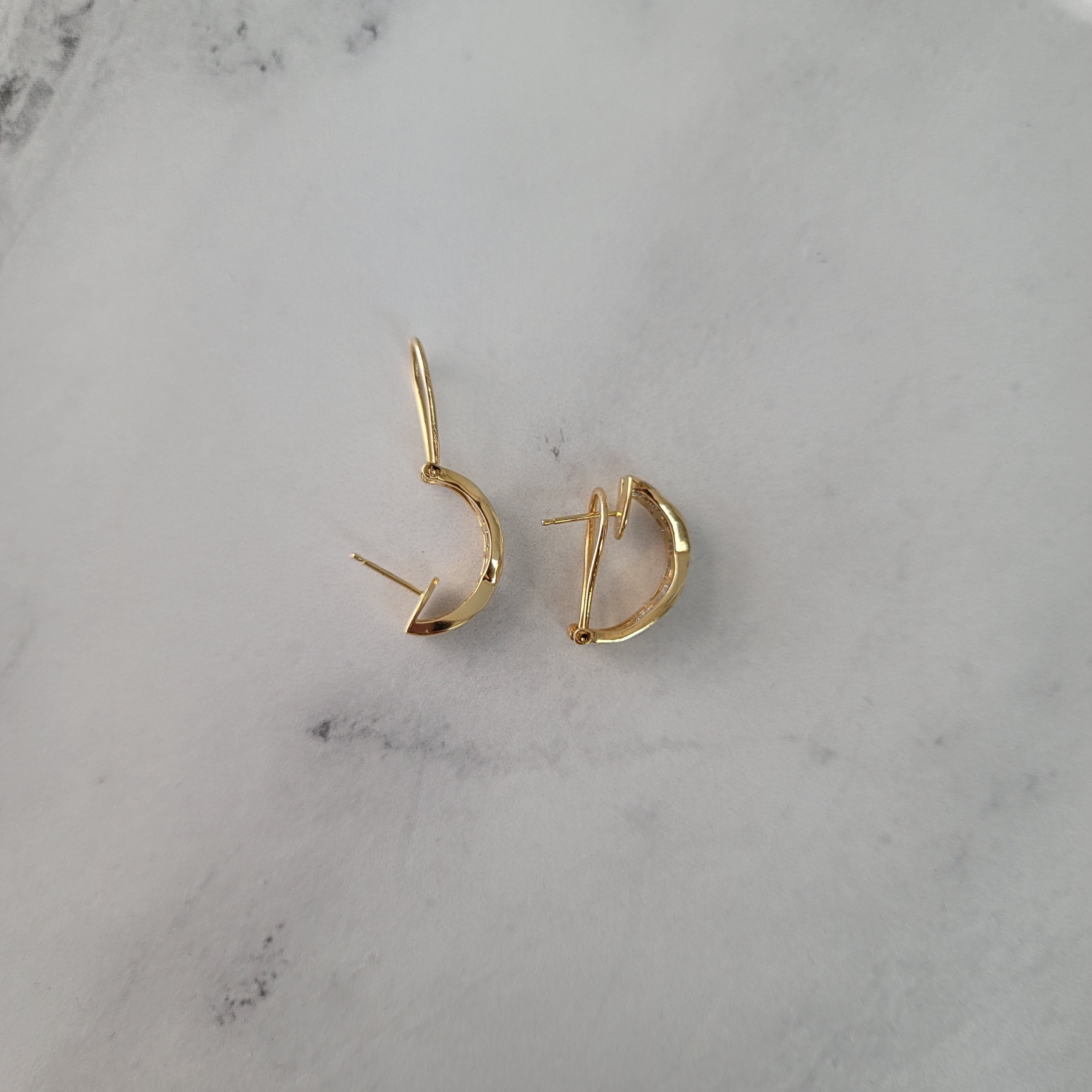 Princess Cut Diamond X Clip-On Earrings – Elegant & Comfortable Non-Pierced Ear Jewelry for Women | Perfect for Weddings, Parties & Special Occasions