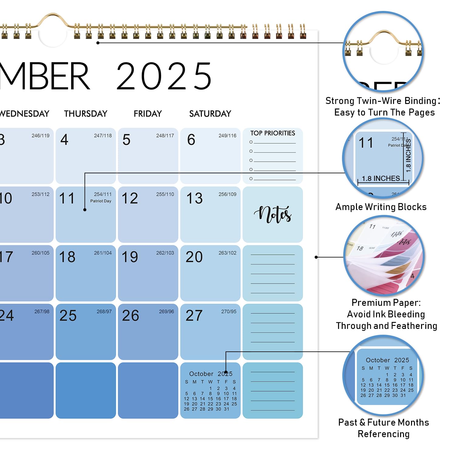 2025-2026 Large Wall Calendar - 18 Month Planner from July 2025 to December 2026 | 15