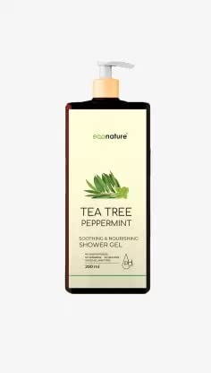 **EcoNature Tea Tree Body Wash & Shower Gel – Moisturizing Liquid Soap for Dry & Sensitive Skin – 200ml – Refreshing & Hydrating for Daily Use, Gym, Travel**