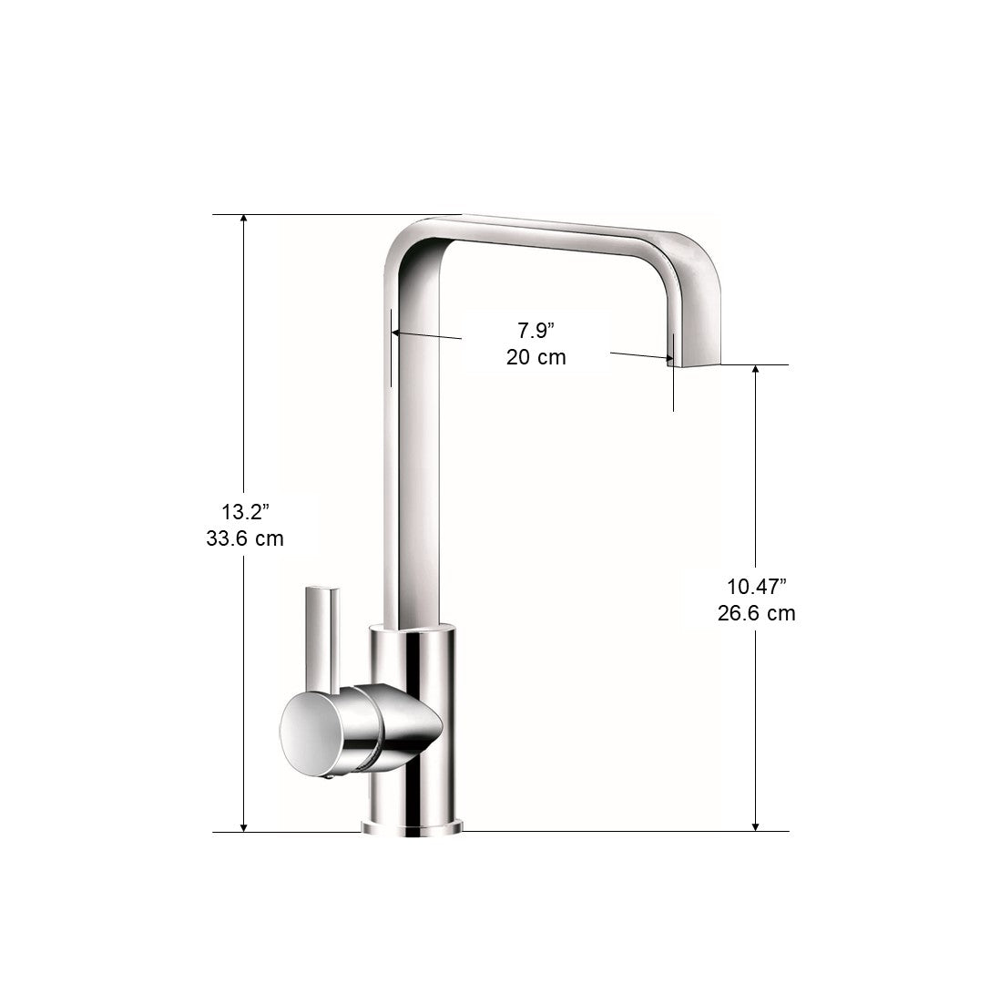 Ancona Isla Single Hole Bathroom Faucet in Chrome - Modern Chrome Finish for Vanity Sinks, Perfect for Bathroom Renovation & Home Upgrade