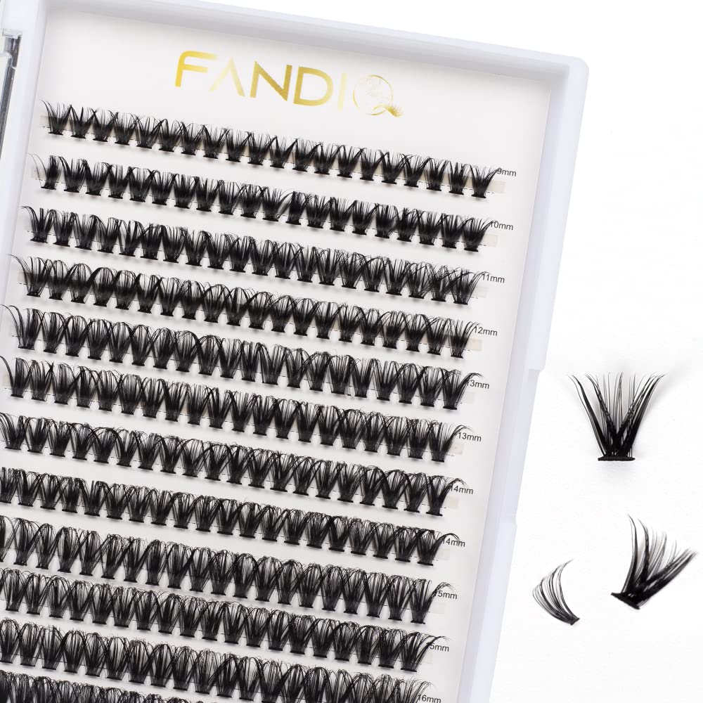Premium 40D Cluster Lashes Extensions - D Curl 9-16mm Mixed Length (240 Pcs) for DIY Lash Extensions at Home | Natural Volume & Easy Application | Perfect for Parties, Weddings & Everyday Glam