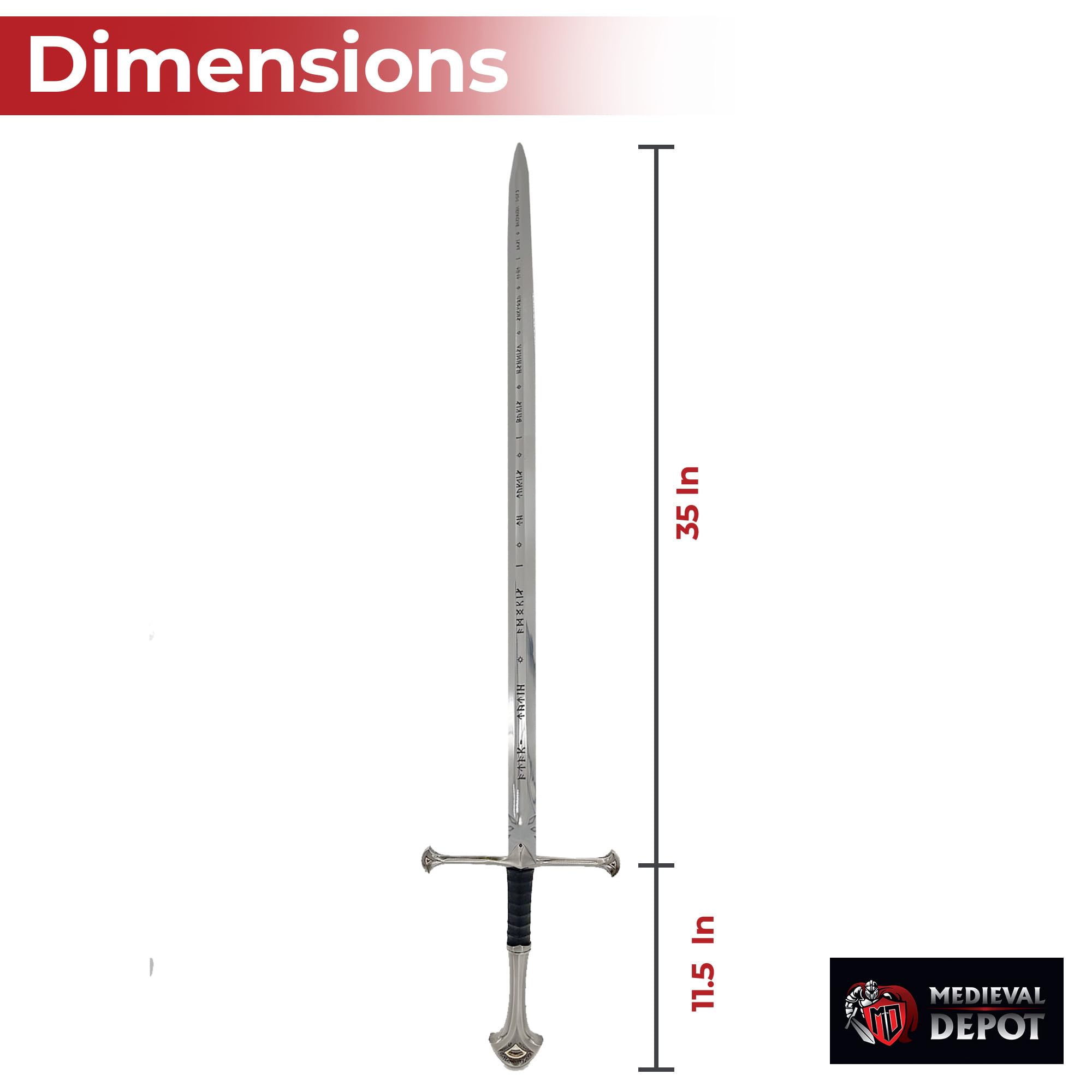 Authentic Anduril Sword Replica from Lord of The Rings - 35