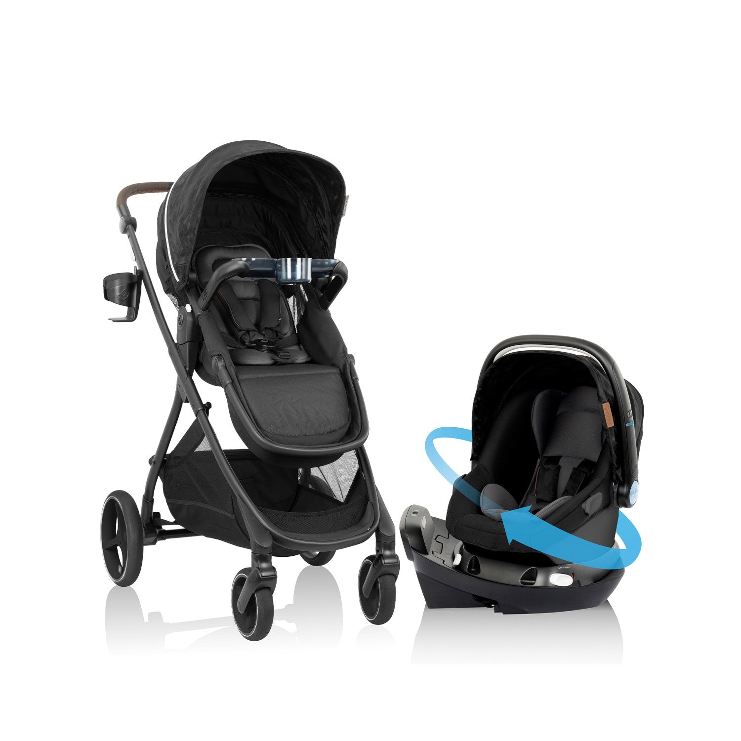 Evenflo Shyft Intuiti+ Travel System - Lightweight Stroller & Infant Car Seat Combo for Newborns | Perfect for Air Travel, Shopping & Daily Outings