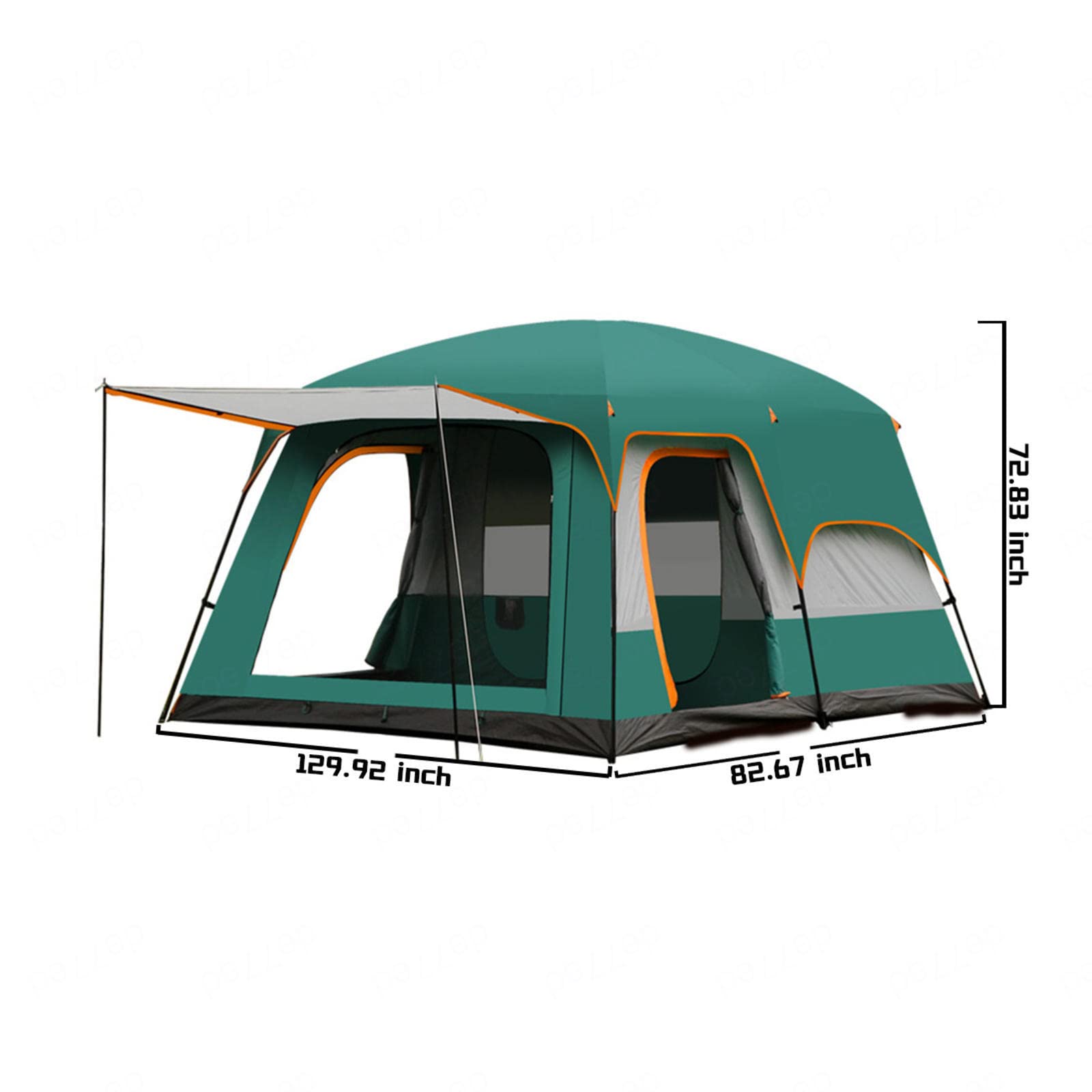 5-8 Person 2 Room Family Camping Tent with Living Area - Lightweight & Durable Outdoor Tent for Adults - Ventilated Cabin Tent for Hiking, Mountaineering & Backpacking - Perfect for Group Camping Trips, Outdoor Adventures & Family Gatherings - Ideal for National Parks, Beach Camping & Backyard Sleepovers