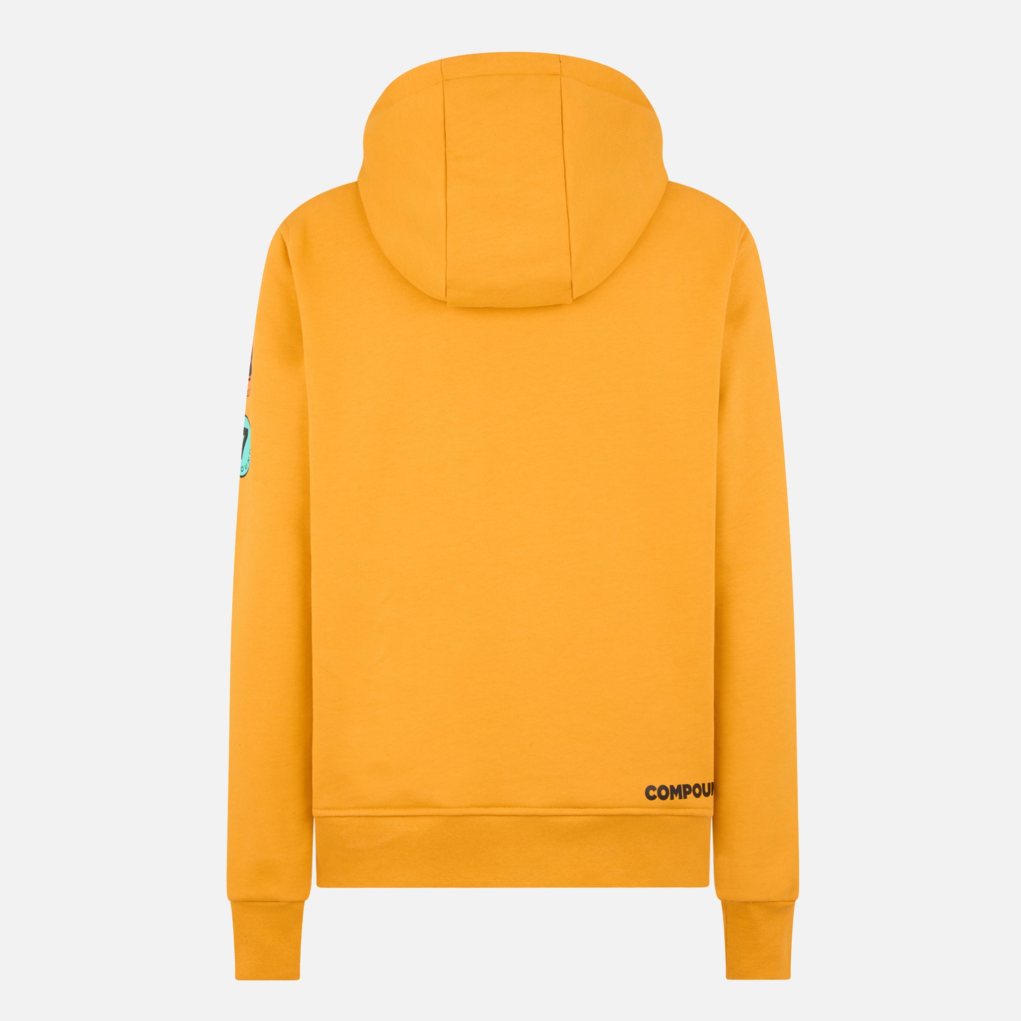 COMPOUND X SAVE THE DUCK 7 Hoodie - Yellow & Black Color Block | Waterproof Winter Jacket for Outdoor Activities & Urban Fashion
