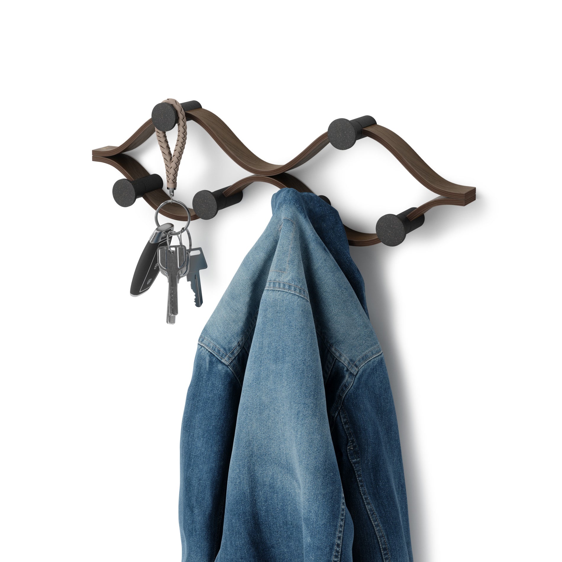 Montage 6 Wall Hook - Heavy Duty Stainless Steel Hooks for Hanging Coats, Hats & Keys - Perfect for Entryway, Garage & Bathroom Organization