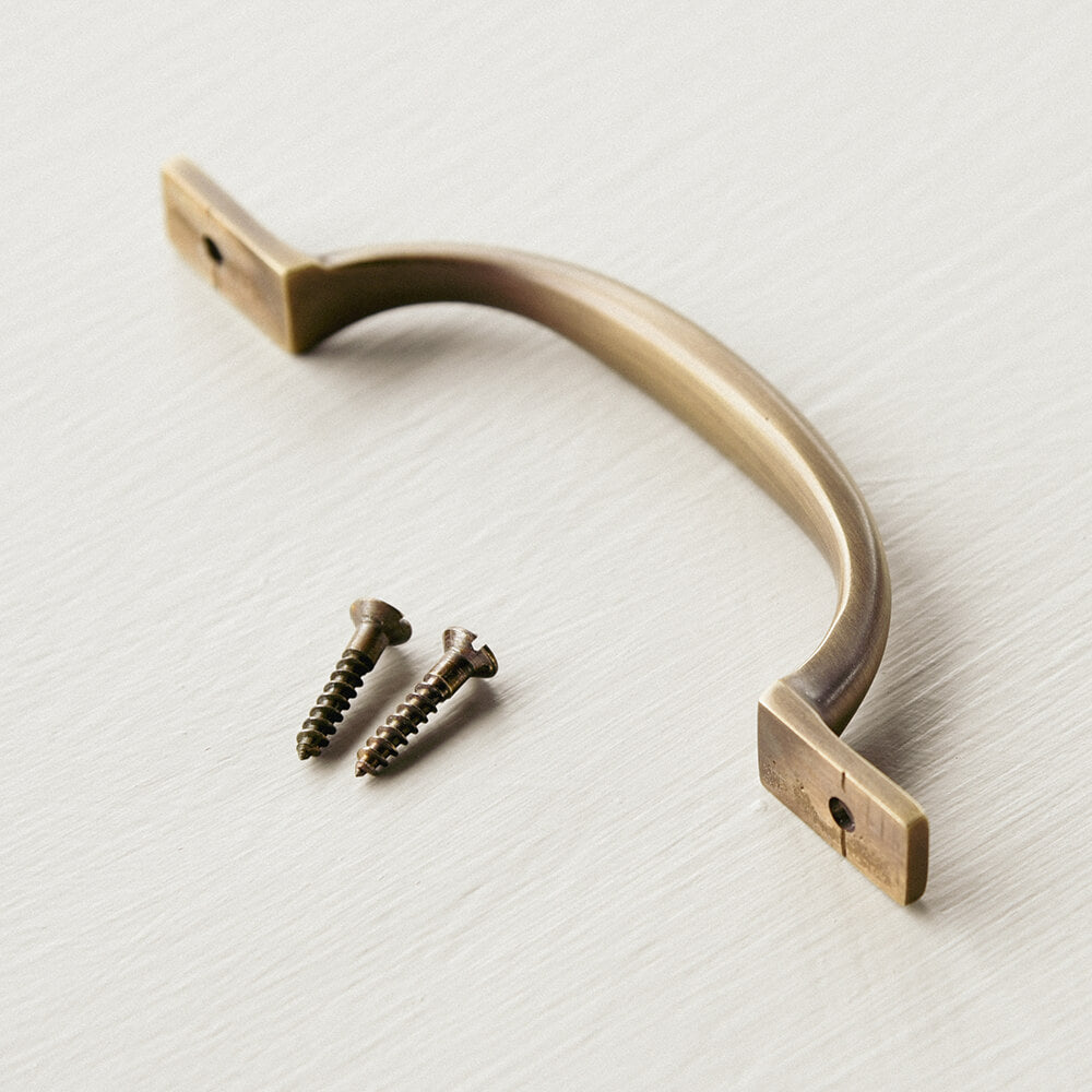 Vintage Antique Brass D-Shaped Cabinet Pull Handle - Elegant Drawer & Cabinet Hardware for Kitchen, Bathroom & Furniture Upgrade