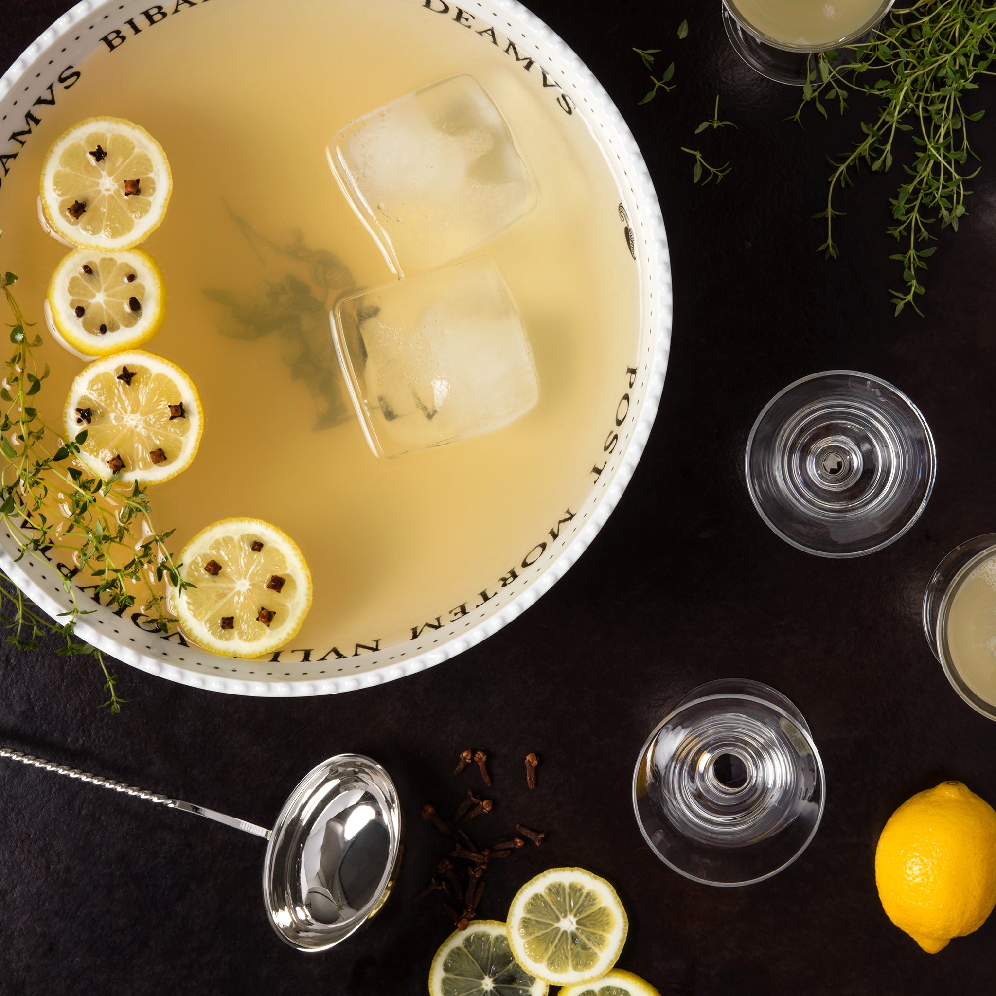 White Stoneware Punch Bowl - 1 Gallon (3.79L) Capacity - Perfect for Parties, Weddings & Holiday Gatherings