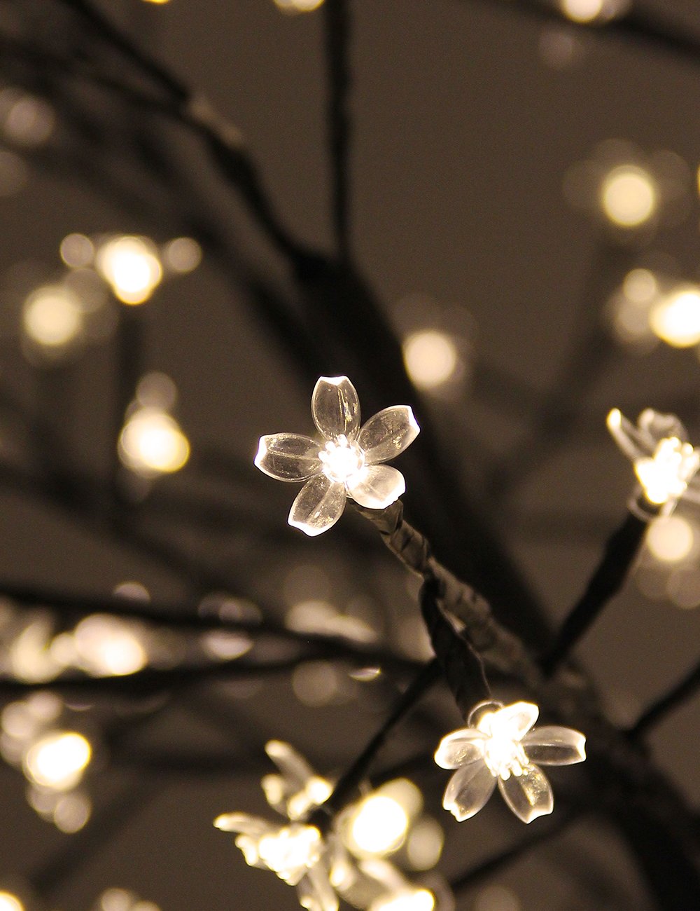 8FT Lighted Cherry Blossom Tree with Warm White LED Lights - Indoor/Outdoor Decorative Artificial Tree for Home, Garden, Wedding & Party Decorations