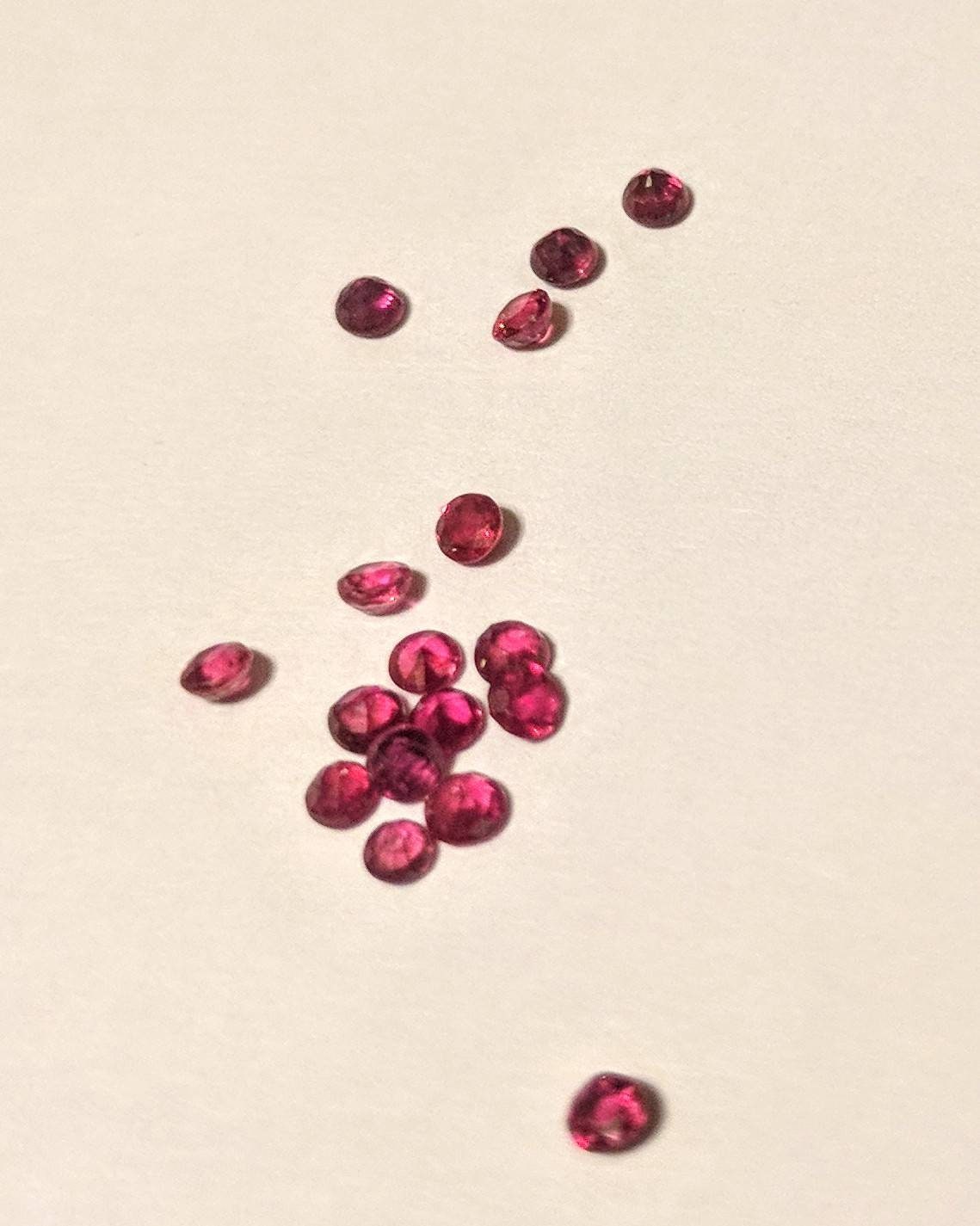 Wholesale Natural Red Ruby 2-3mm Round VS Loose Stones - July Birthstone for Jewelry Making, Engagement Rings & DIY Crafts