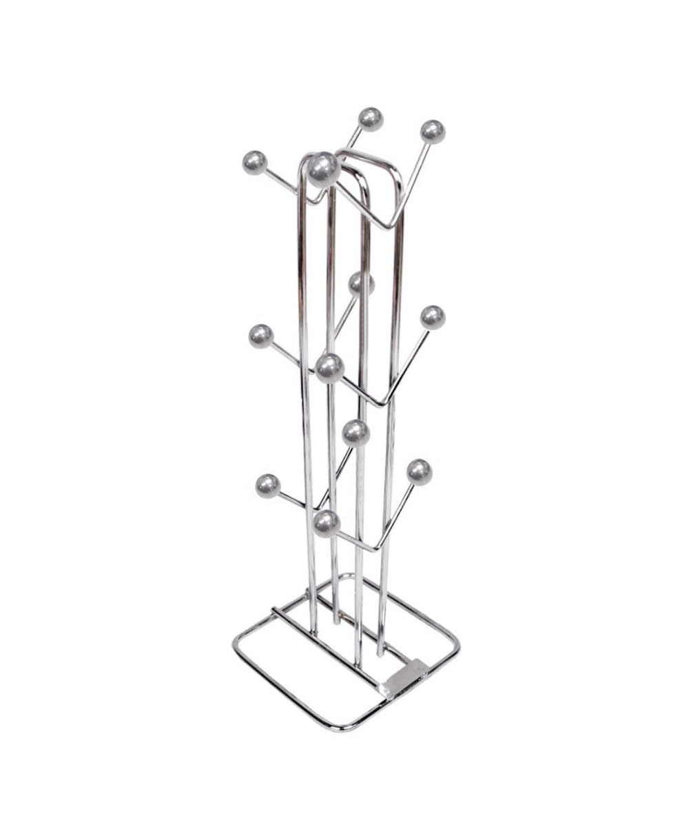 NH10 DESIGNS 4-in-1 Stainless Steel Kitchen Organizer - Cup Stand, Mug Holder, Chakla Belan & Tawa Stand (Pack of 2) | Perfect for Coffee, Tea & Indian Cooking Utensils | Space-Saving Kitchen Countertop Solution