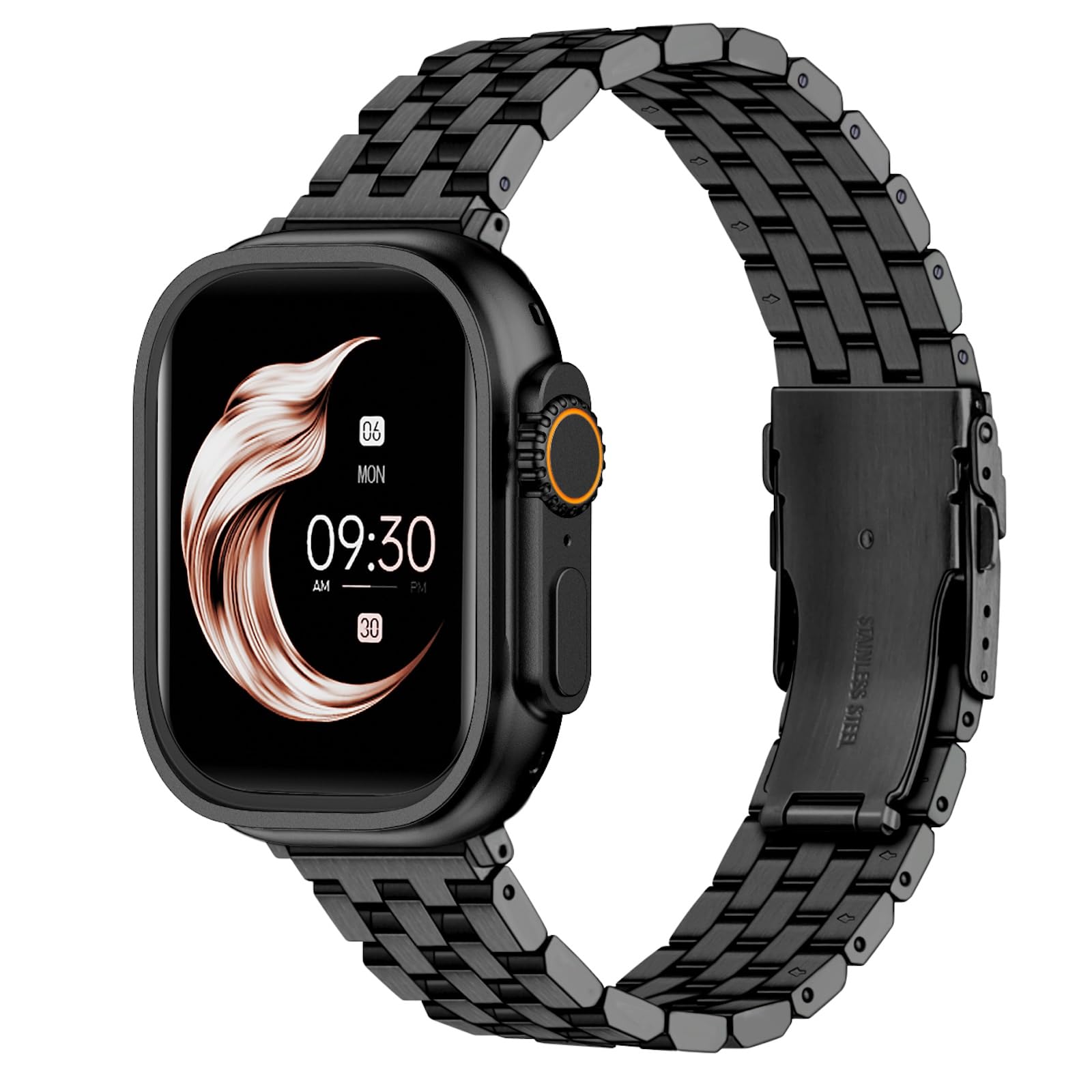 Premium Stainless Steel Apple Watch Band - Compatible with Apple Watch Ultra/Ultra 2, Series 9/8/7/6/5/4/3/2/1 & SE (38mm/40mm/41mm/42mm/44mm/45mm/49mm) - Durable Metal Strap for Men & Women - Perfect for Workouts, Office & Everyday Wear