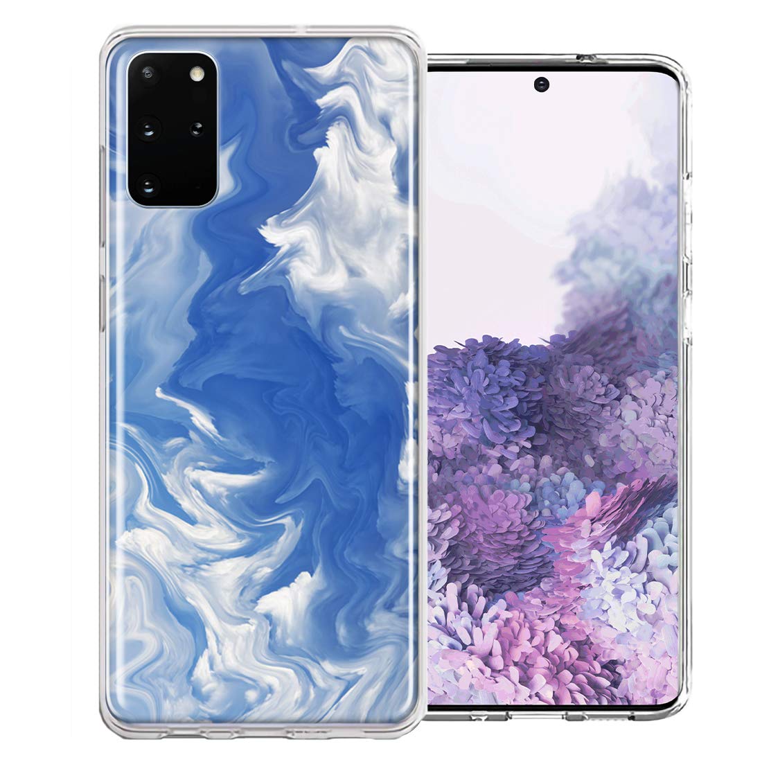 Samsung Galaxy S20 Case - Sky Blue Swirl Double Layer Protective Cover | Shockproof & Scratch Resistant | Perfect for Everyday Use, Travel & Outdoor Activities