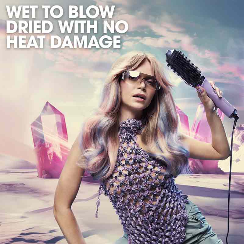 ghd Futurescape Limited Edition Duet Blow Dryer Brush in Galactic Lilac - Professional Hair Styler for Smoothing & Volumizing - Perfect for Home & Salon Use