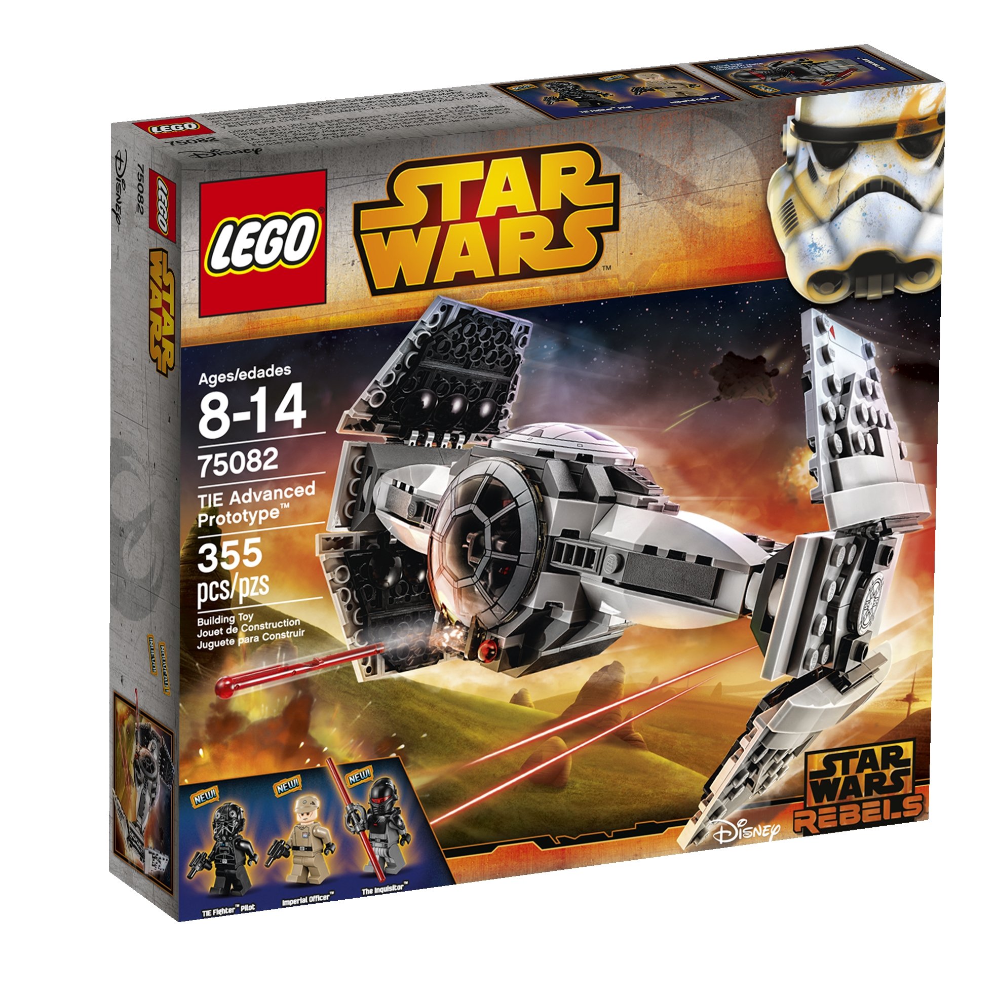 LEGO Star Wars TIE Advanced Prototype Building Kit - 75300 Starfighter Model with Darth Vader Minifigure | Collectible Display Toy for Adults & Kids | Perfect for Star Wars Fans & Space-Themed Room Decor