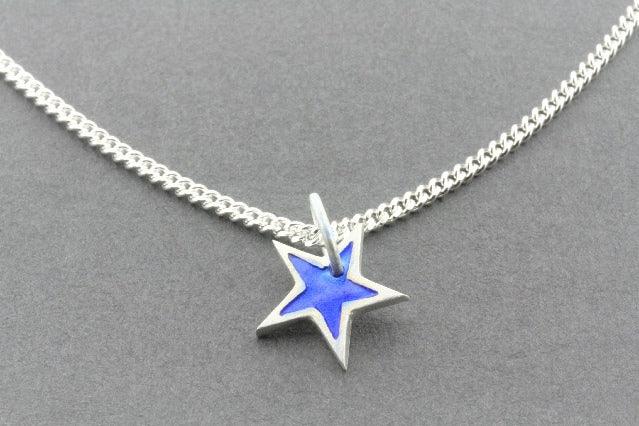 Blue Star Pendant Necklace - Sterling Silver 925 Jewelry for Women, Gift for Her, Birthday & Anniversary Present - Perfect for Everyday Wear & Special Occasions