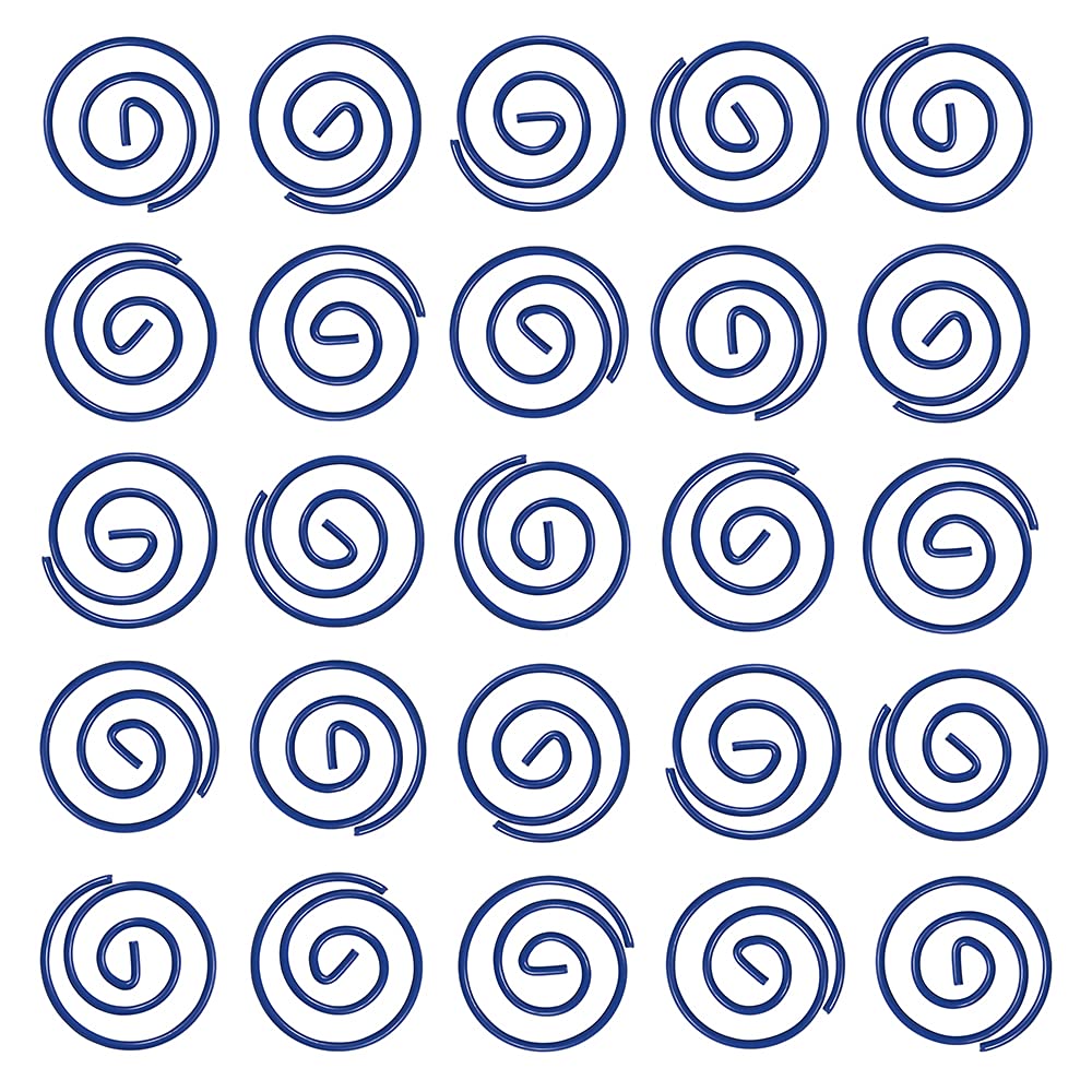 JAM PAPER Round Paper Clips - 50-Pack Dark Blue Circular Binder Clips for Office, School, and Home Organization