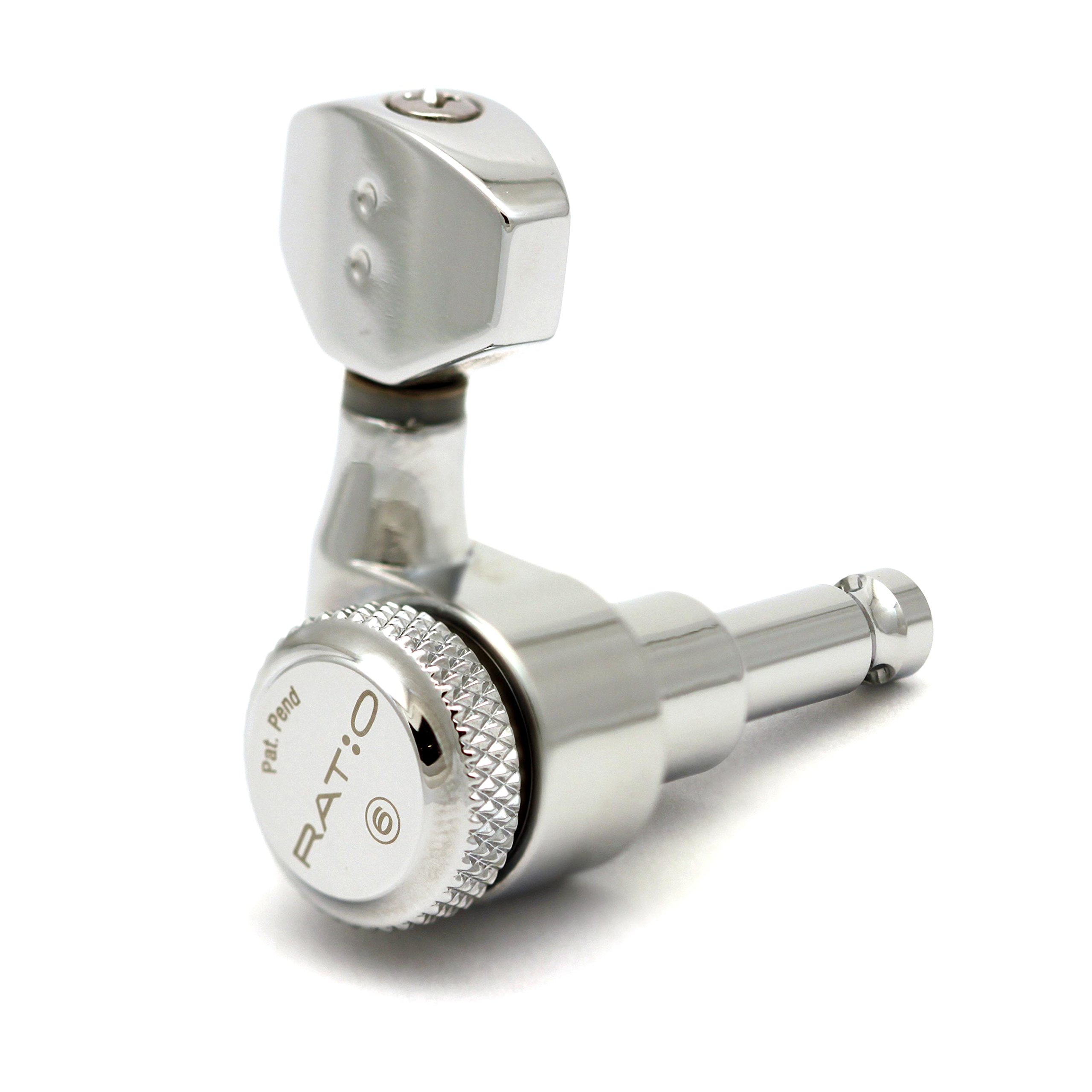 Graph Tech PRL-8721-C0 Ratio Electric 6-In-Line Locking Tuning Machine Heads - Mini Contemporary Style for Electric Guitars - Perfect for Stage Performances and Studio Recording