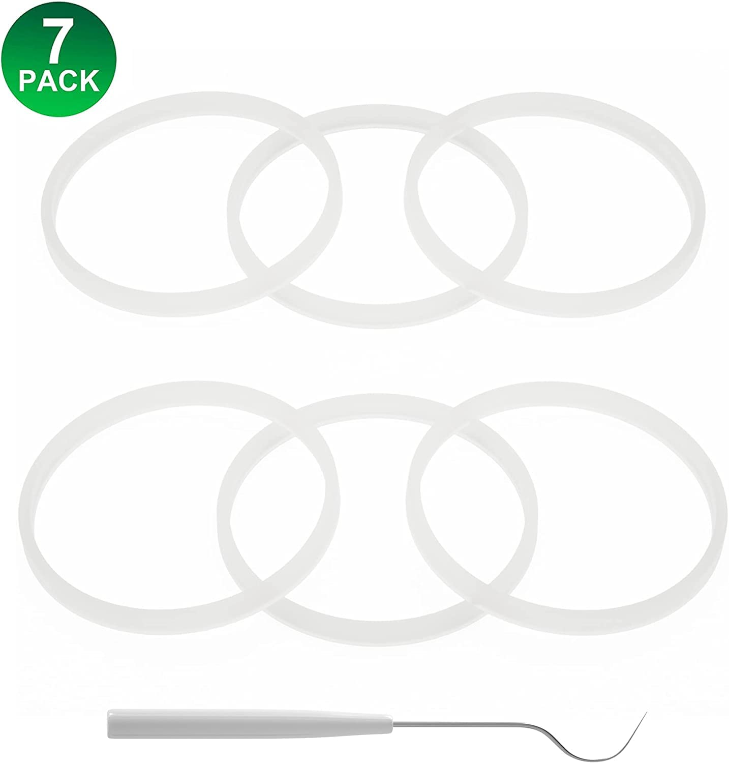 6-Pack 3.2 Inch (8.3 cm) White Rubber Sealing Gaskets O-Ring Replacement Parts for Ninja Professional Blenders BL660 BL770 BL780 - Perfect for Smoothie Making, Food Processing & Kitchen Appliance Maintenance
