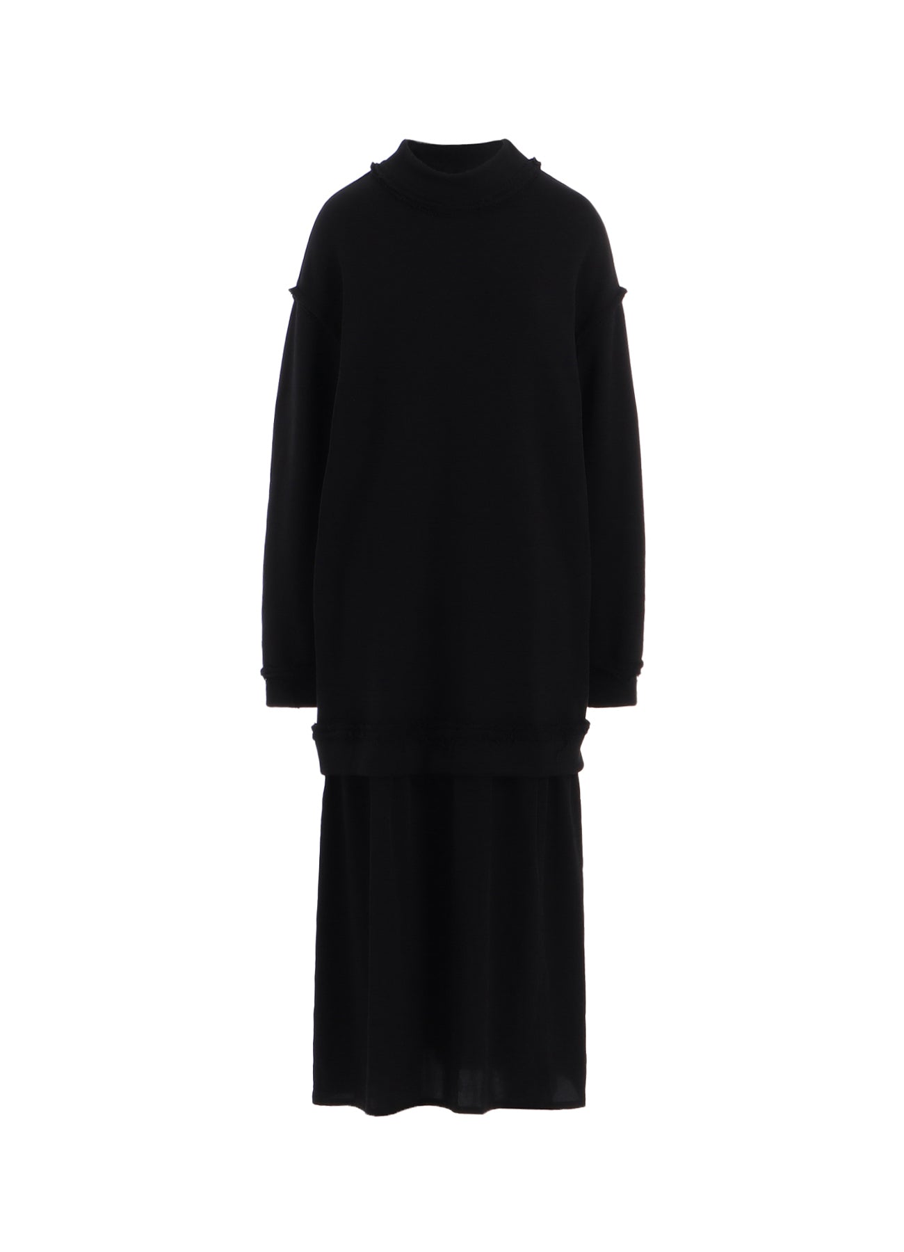 Soft Cotton & Cellulose Fleece High Neck Dress for Women - Cozy Winter Wear, Casual Outfits & Layering Essentials