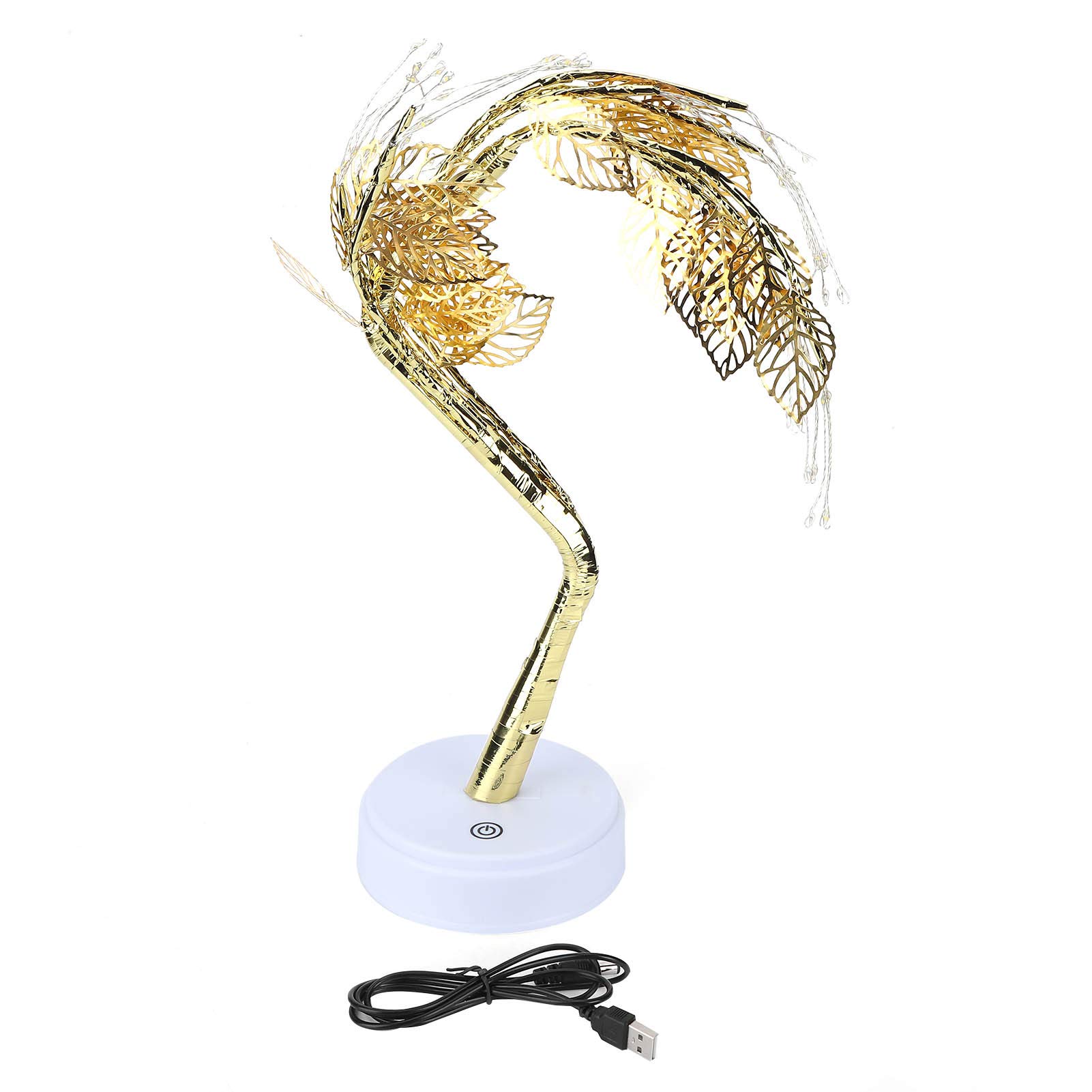 72LED Golden Leaves Tree Lamp - USB Copper Wire Table Night Light, Decorative Bonsai Tree with Warm Light for Home, Bedroom, Living Room, Indoor Party & Wedding Decor - Perfect for Relaxation, Meditation & Festive Ambiance