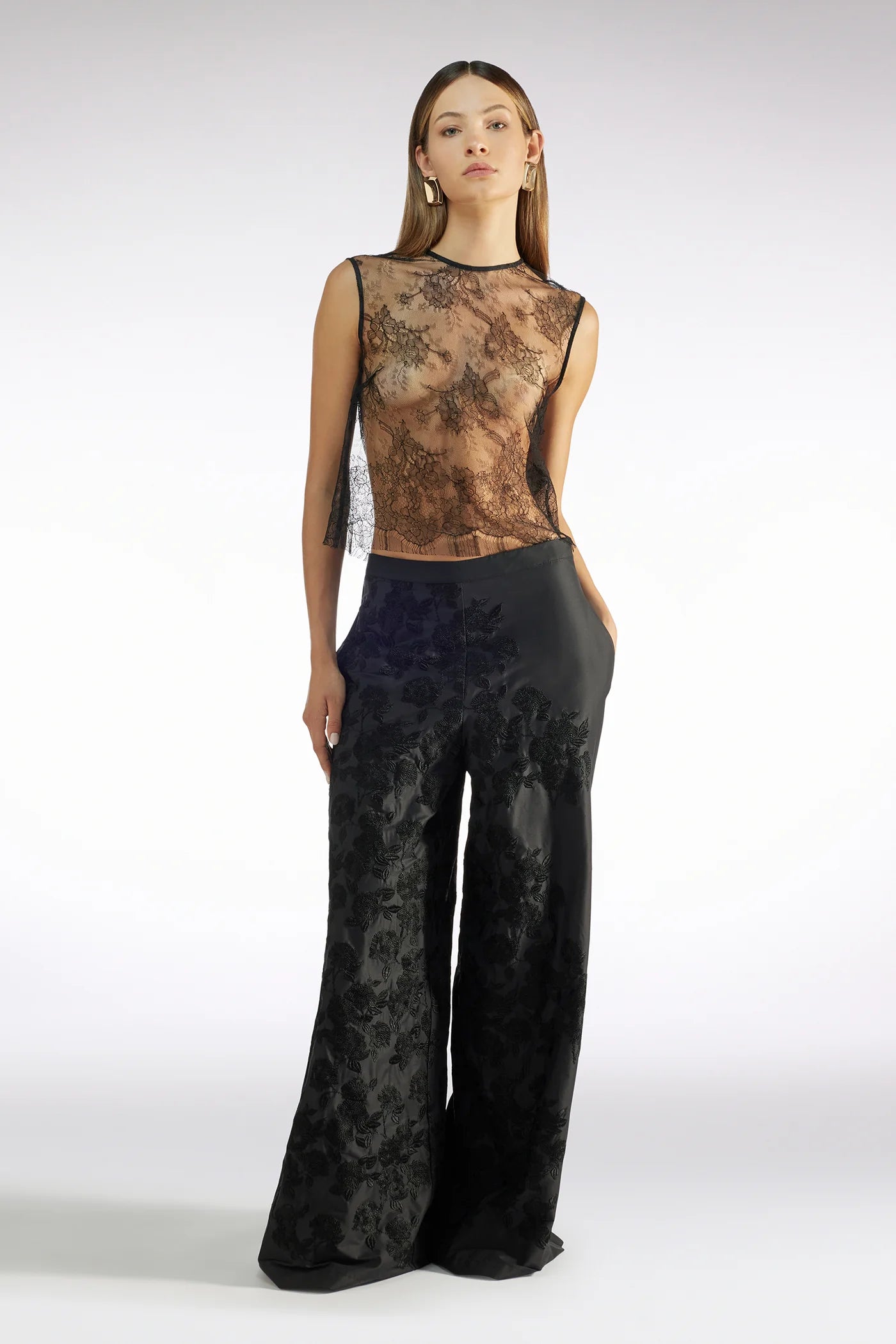 Elegant Black Lace Fanny Top - Women's Fashion Blouse for Casual Wear, Date Night & Party Outfits
