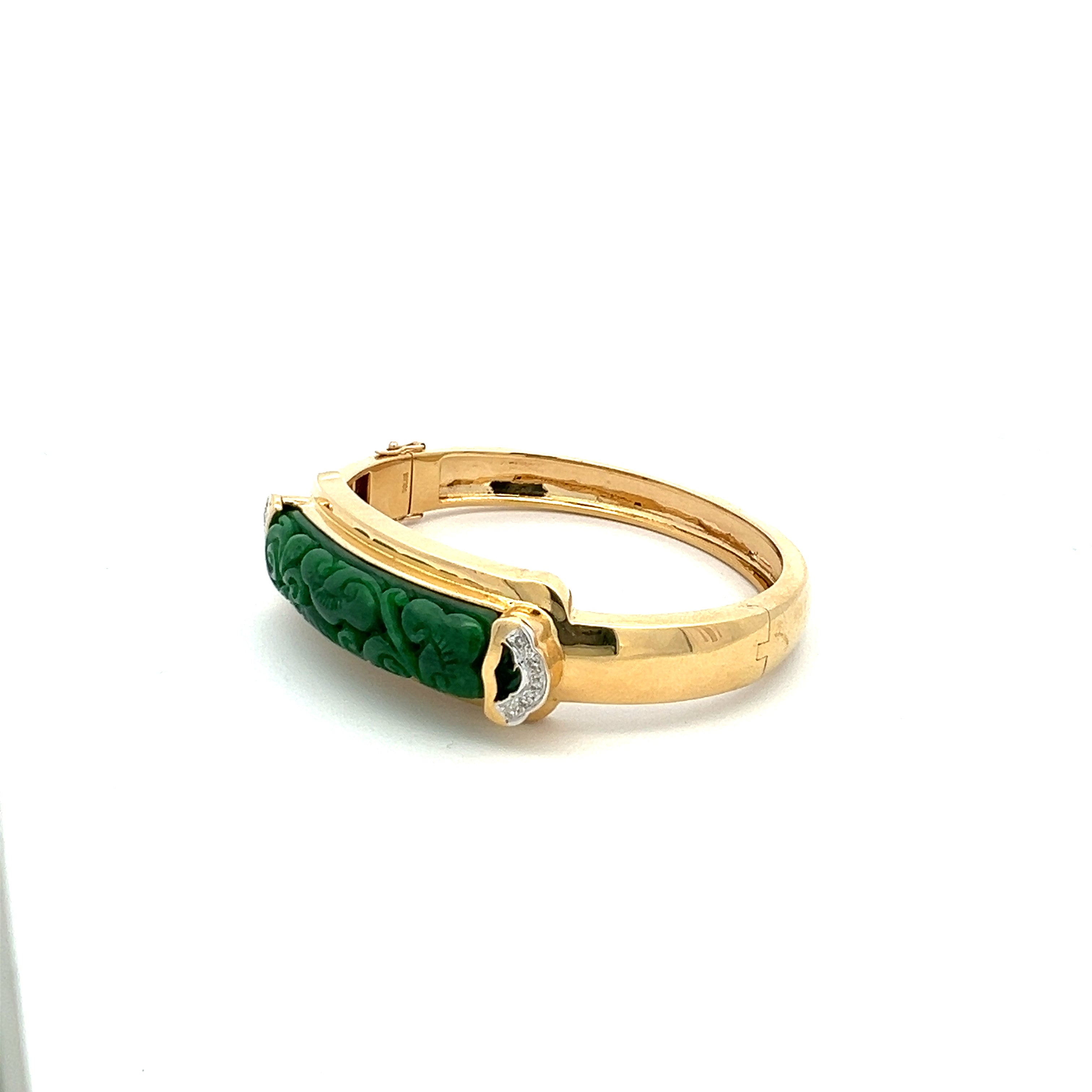 0.30 Carat Round Brilliant G VS1 Diamond 18K Yellow Gold Bangle Bracelet for Women - Perfect for Weddings, Anniversaries & Special Occasions
