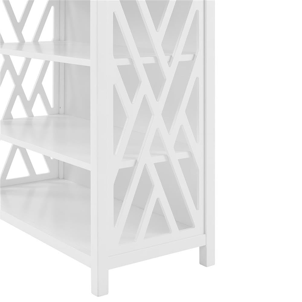 Alaterre Coventry Over Toilet Storage Shelf - White Wood Bathroom Organizer with Adjustable Shelves - Space Saving Design Fits Most Standard Toilets - Perfect for Small Bathrooms, Apartments & Vanity Storage