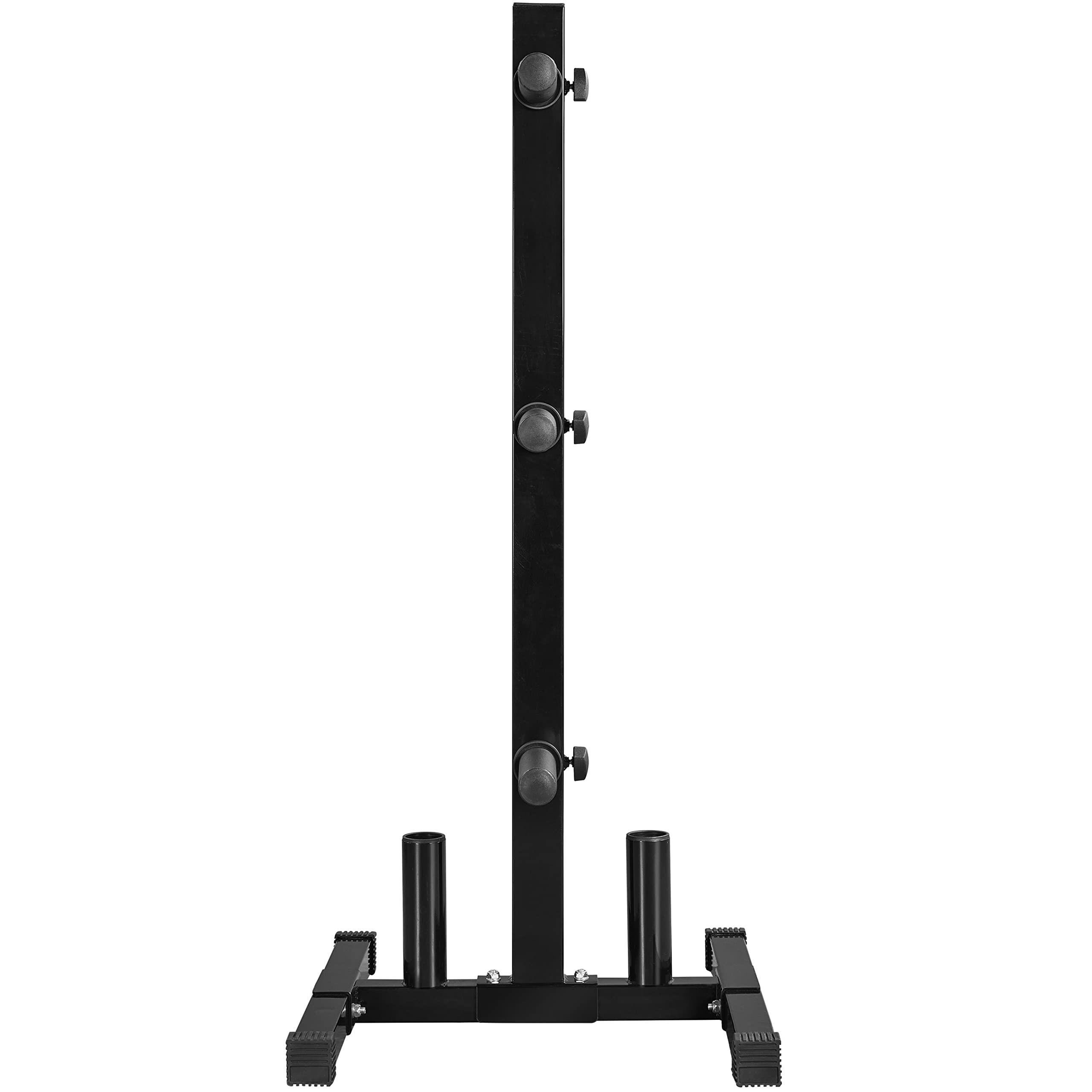 Yaheetech 2-in-1 Olympic Weight Plate Rack & Barbell Holder - Heavy Duty Storage Stand for Home Gym (Holds 882 lbs) - Perfect for Weightlifting, CrossFit & Strength Training