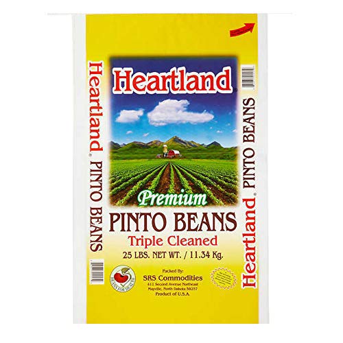 Premium Quality Heartland America Pinto Beans - Triple Cleaned, Non-GMO, Made in USA (25 lbs Bulk) - Perfect for Chili, Soups, and Mexican Cuisine