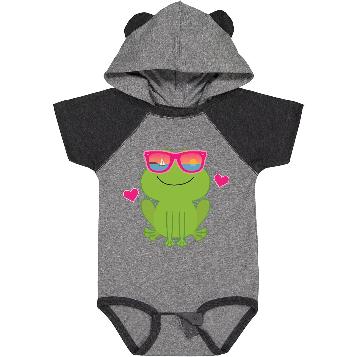 Inktastic Summer Frog Beach Vacation Sunglasses Baby Bodysuit - Cute Animal Print Outfit for Boys & Girls, Perfect for Beach Trips, Pool Parties & Summer Photoshoots
