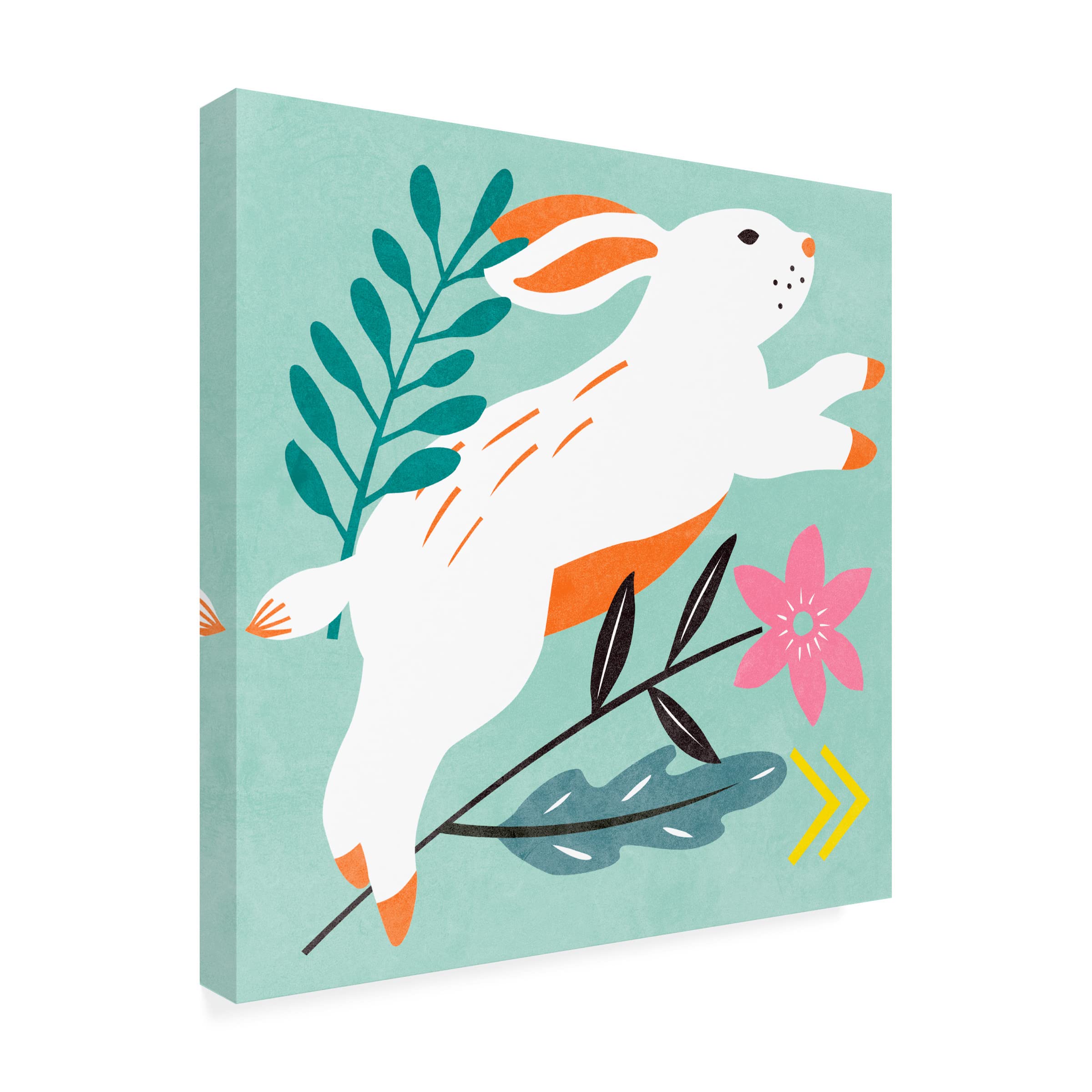 Trademark Fine Art 'Easter Bunnies I' Canvas Wall Art by Melissa Wang - 35x35 Inches Square Modern Home Decor for Living Room, Bedroom, Nursery & Easter Gift