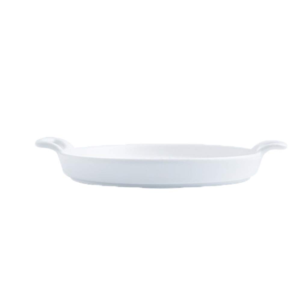 Binaural Ceramic Bakeware Set - Microwave & Oven Safe Rice Bowl, Baking Dish, Dinner Plate - Heat Resistant & Easy Clean for Cooking, Serving & Meal Prep