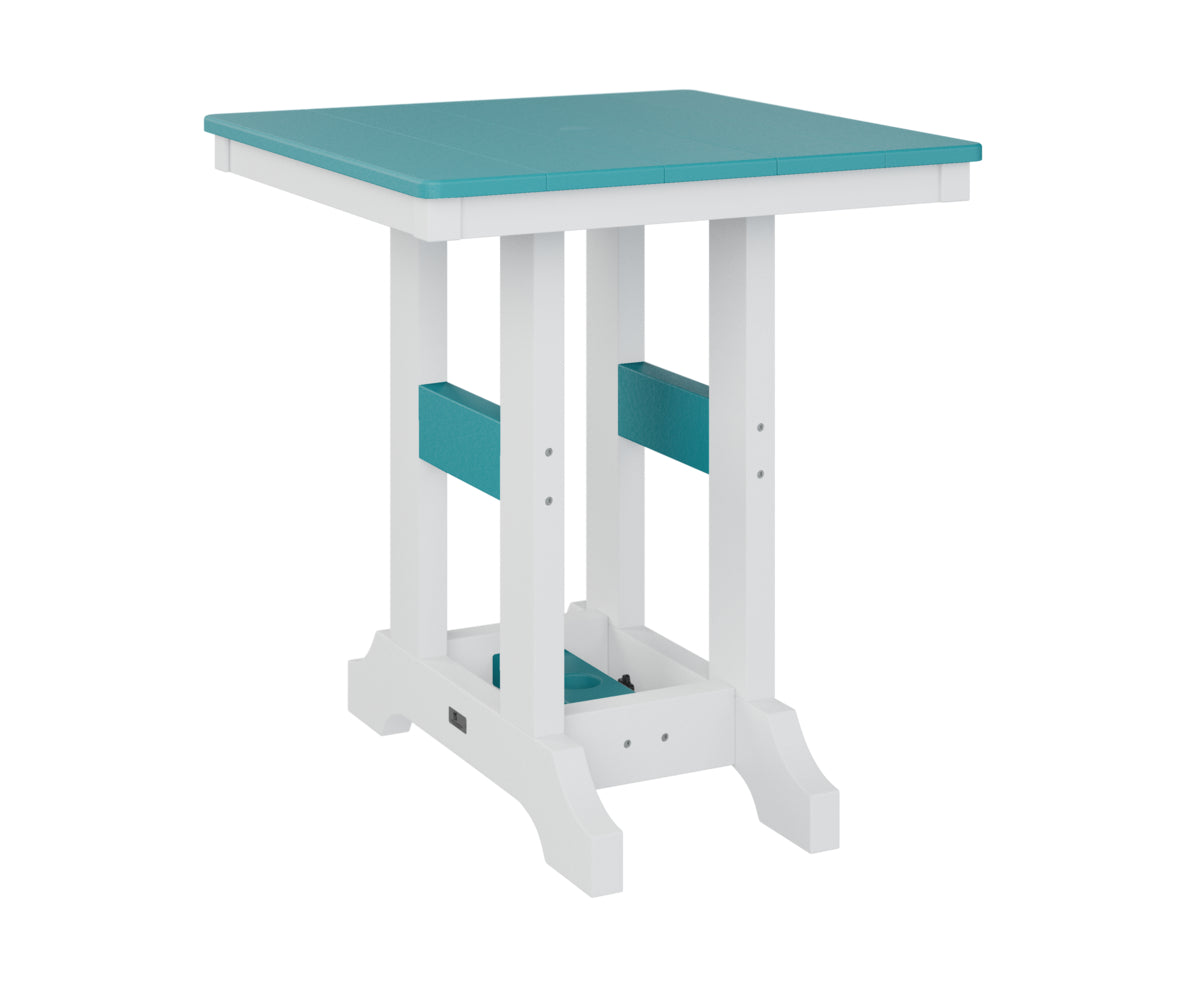 Berlin Gardens Garden Classic 28 Inch Square Table - Counter Height Outdoor Dining Table for Patio, Deck, and Backyard Gatherings